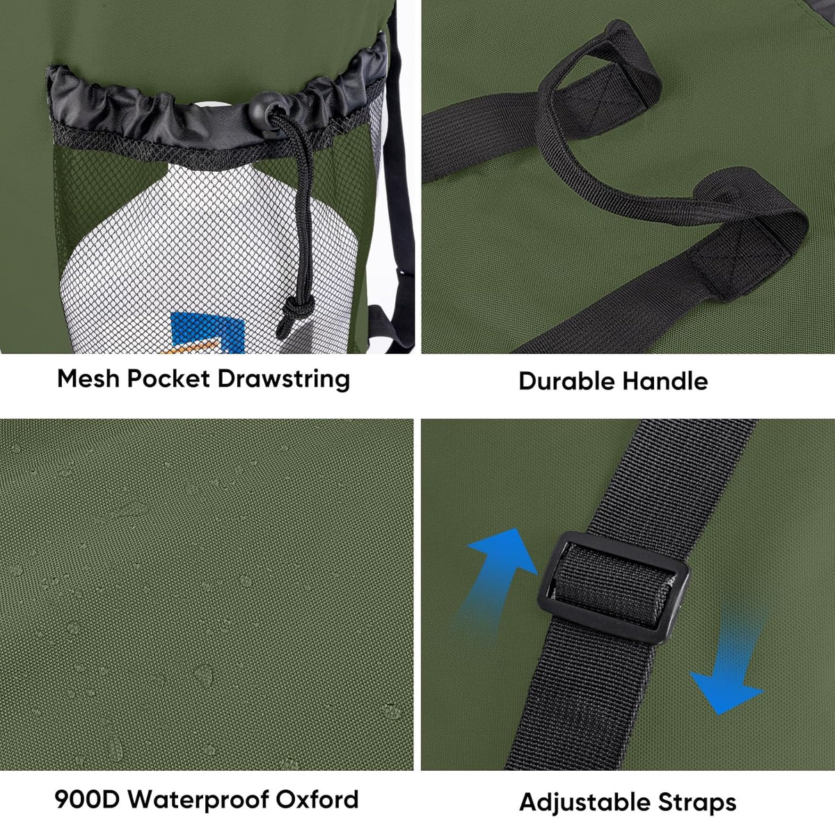 BALEINE 150L Laundry Bag Backpack, 900D Oxford Fabric Large Travel Laundry Bags with Shoulder