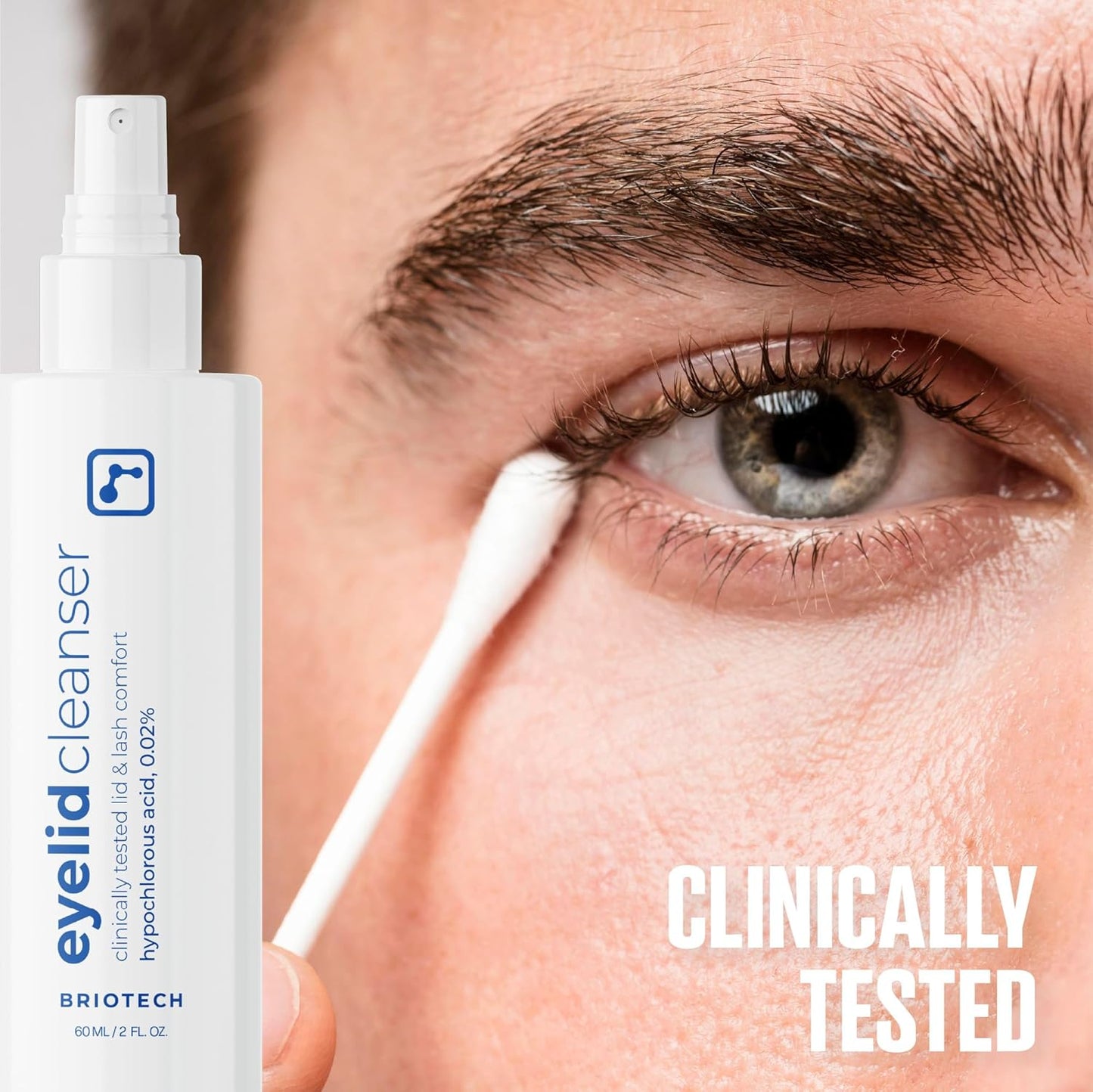 BRIOTECH Eyelid Cleanser, Hypochlorous Acid Spray, Lid & Eyelash Cleanser, Soothe Sensitivities