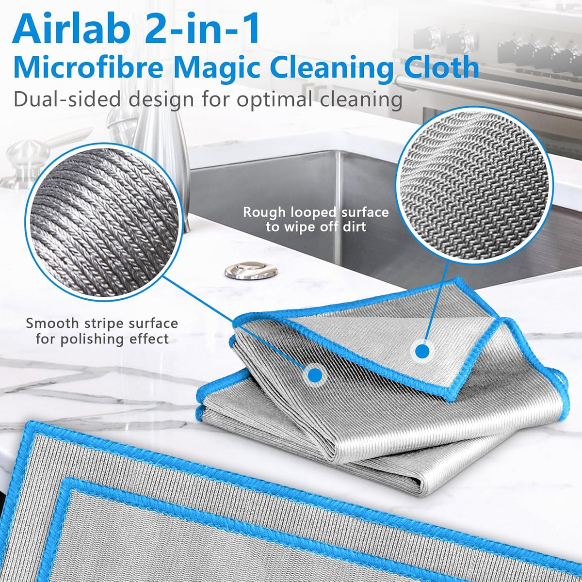 Glass Polishing Cloth Streak Free Miracle Microfiber Cleaning Cloth Lint Free Cleaning Rags for