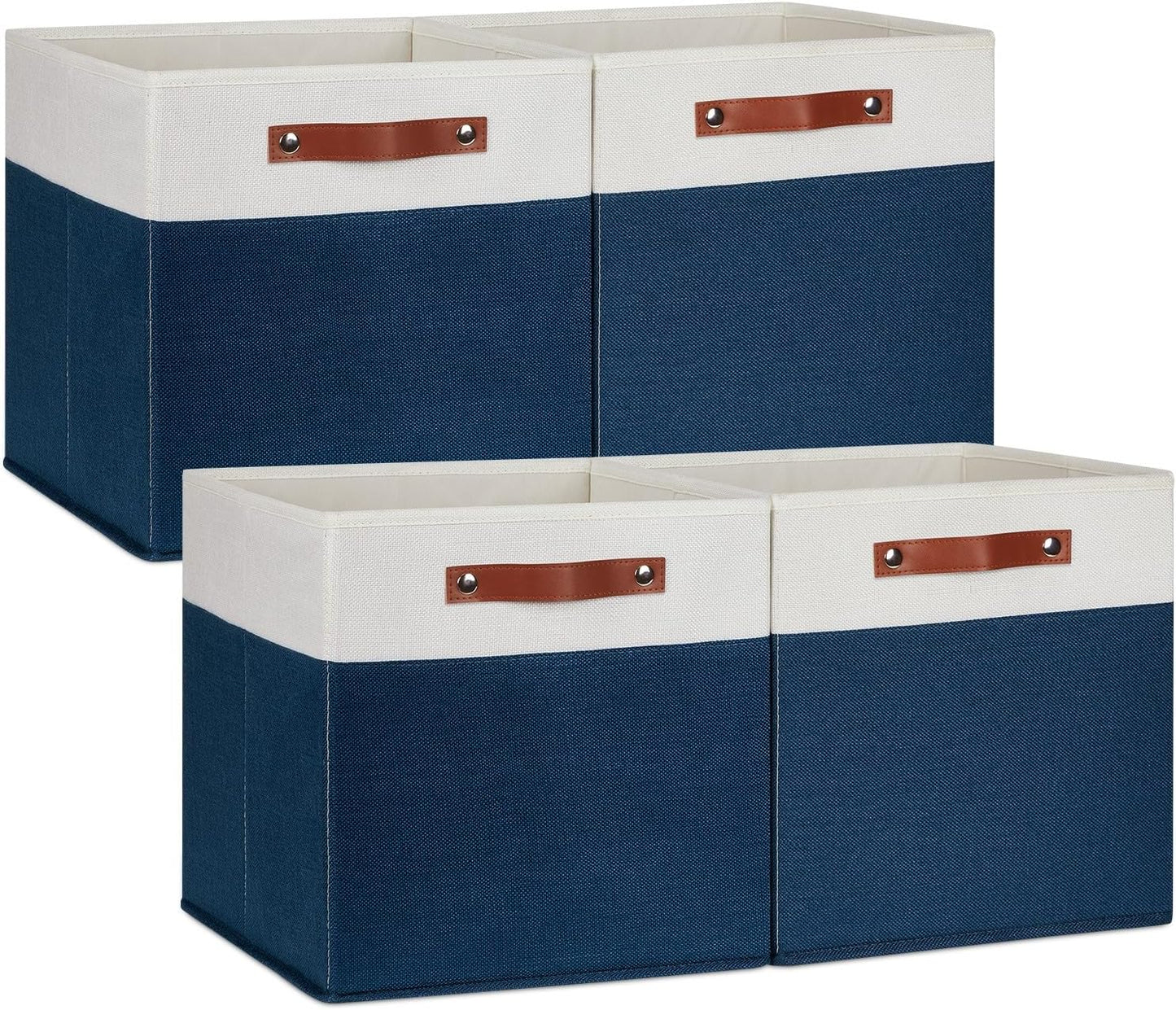 DULLEMELO 13 inch Cube Storage Bins, Gift Baskets Empty for Boy Girl Mother Father Christmas