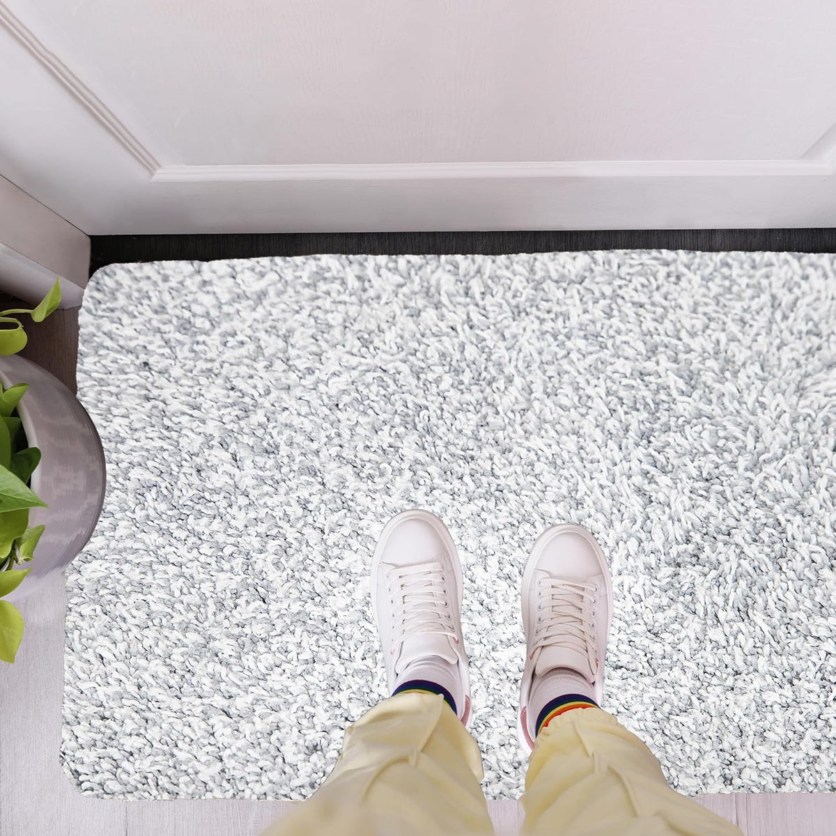 Premium Microfiber Indoor Door Mat – 24"x36" Washable Entry Mat, Non-Slip, Waterproof Backing