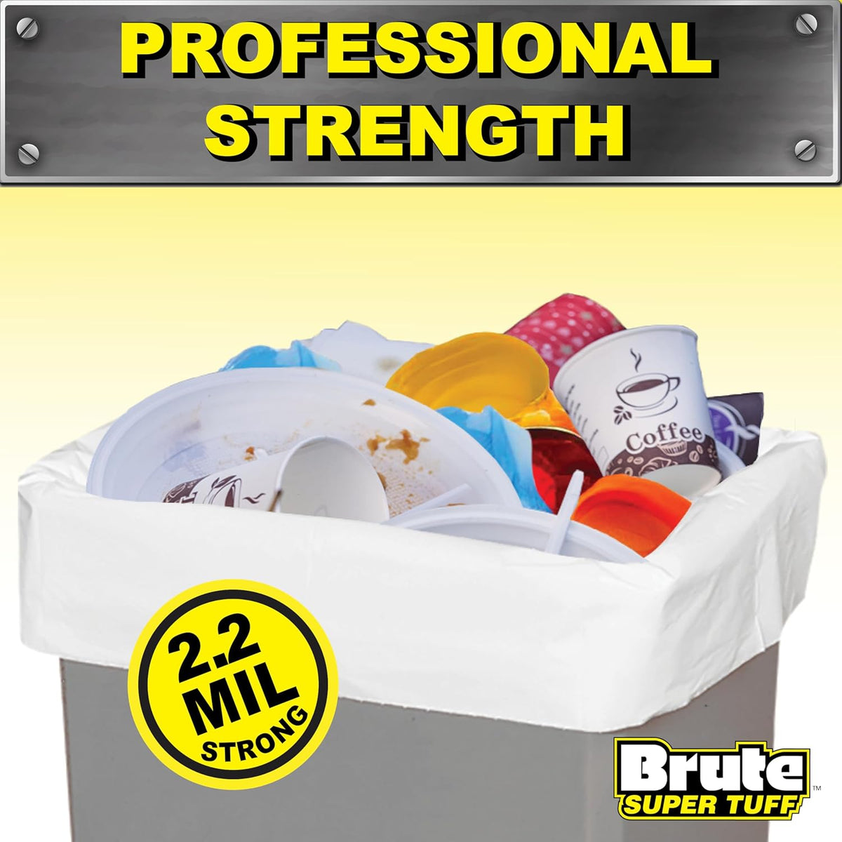 Heavy Duty Kitchen Compactor Bags, Twist Tie Closure, White, Clean Fresh Scent with Odor Protect