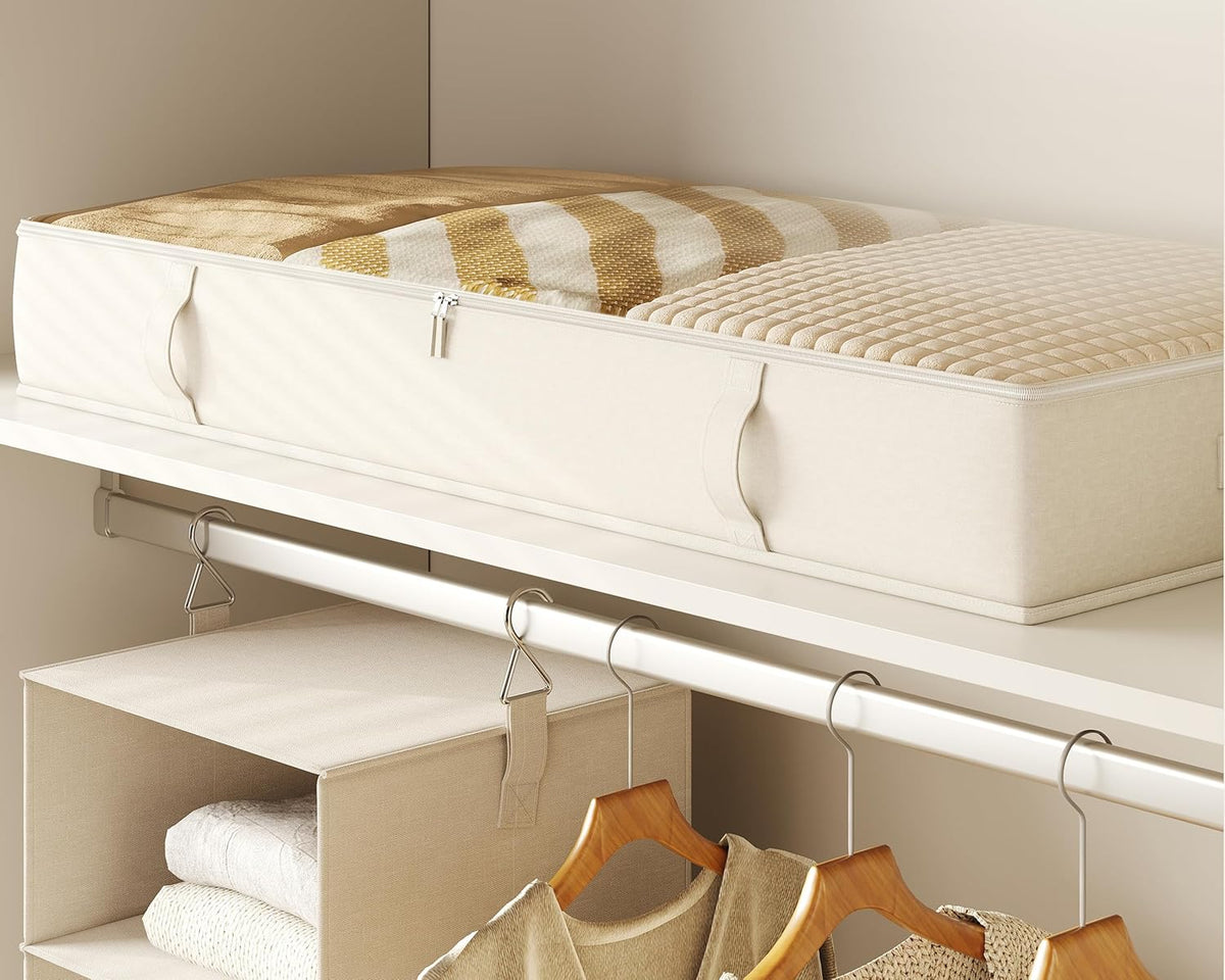 Vailando Under Bed Storage Containers, Underbed Storage Bins with 6 Inches Tall, Clothes Storage