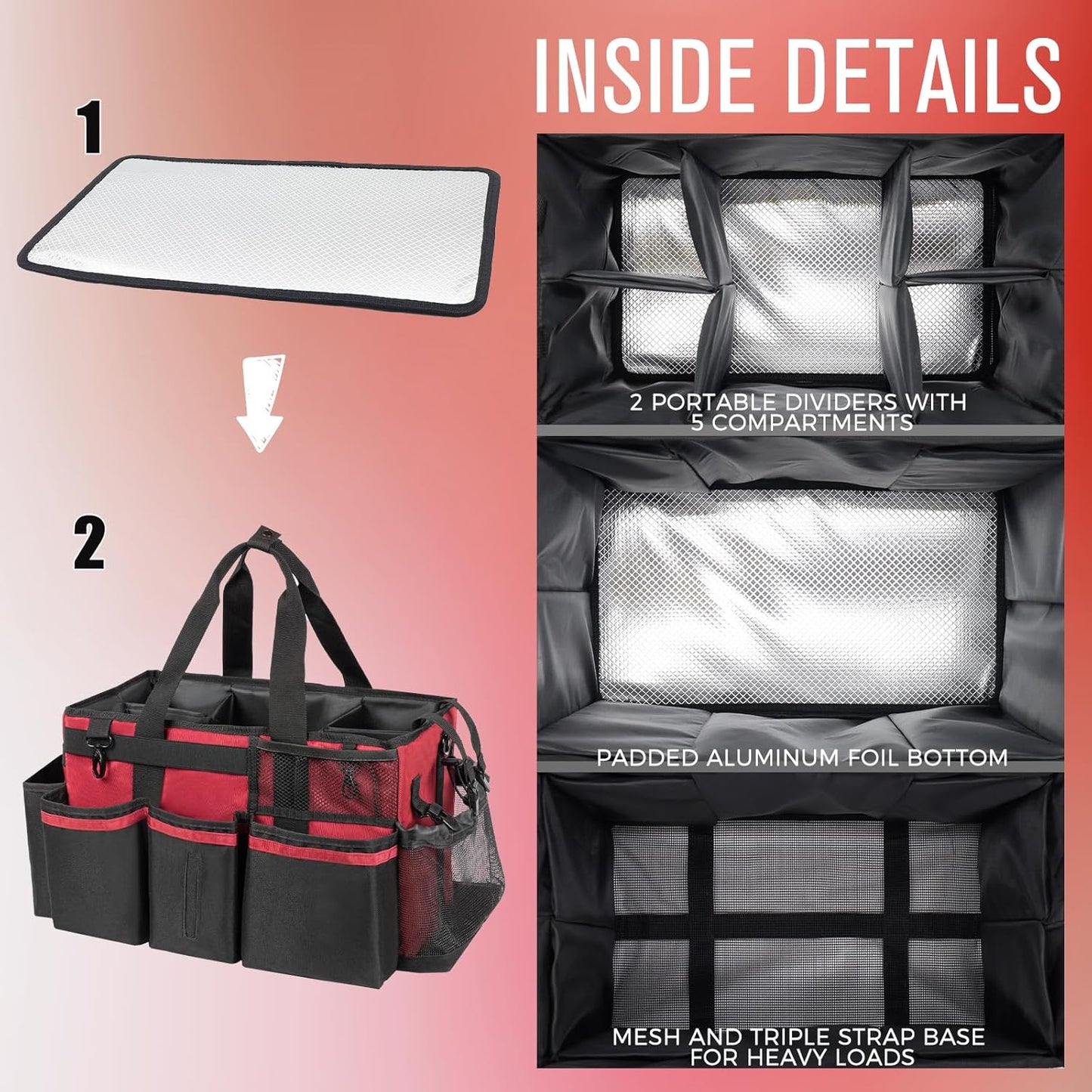 Wearable Cleaning Caddy, Cleaning Caddy Supplies Organizer with Handle & Shoulder Straps for