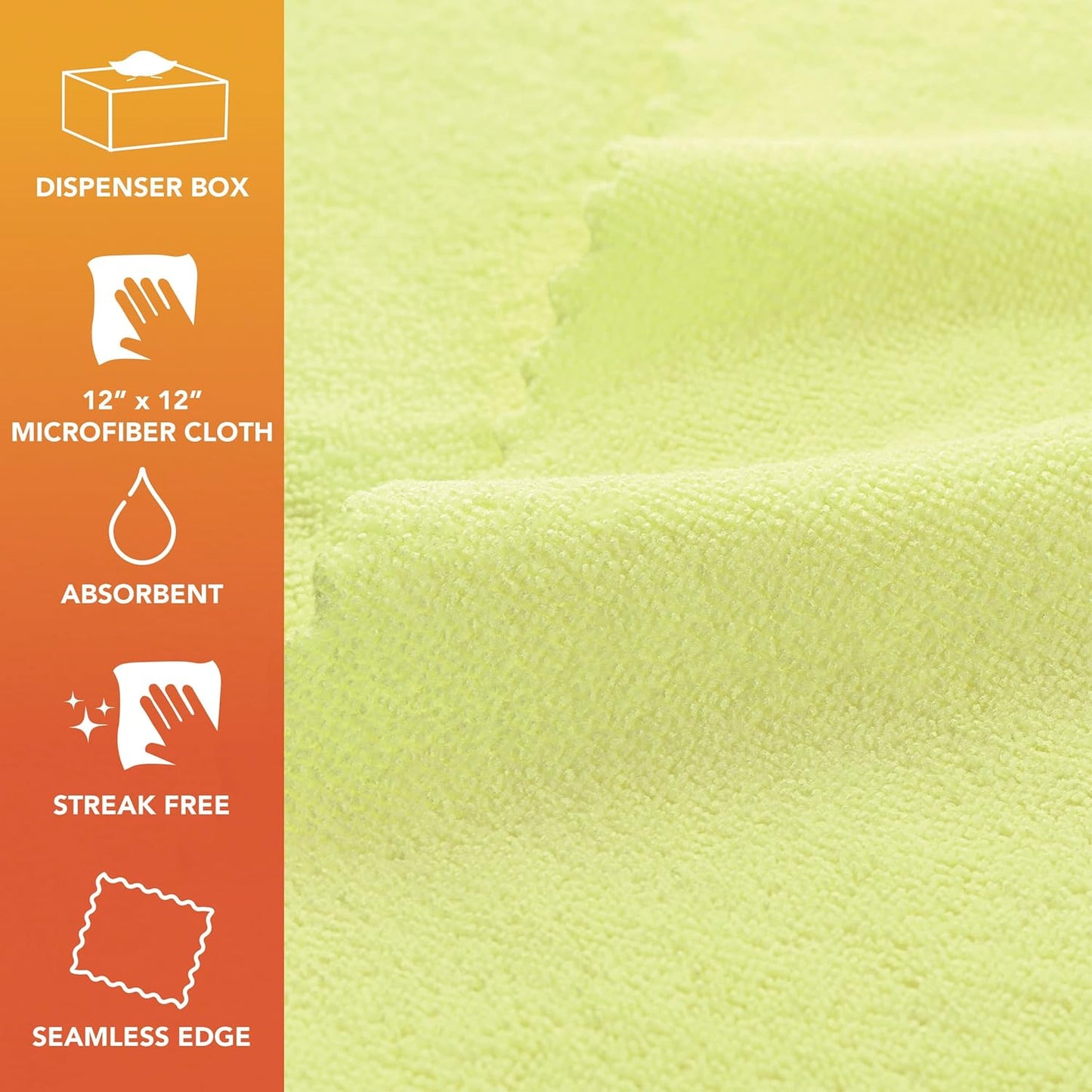 Arkwright Smart Rags in Box - (Pack of 50) Lint Free Microfiber Cleaning Cloth, Scratch &