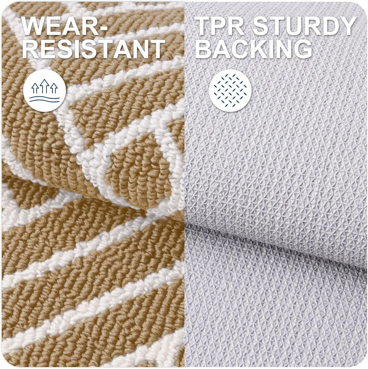 OLANLY Indoor Door Mat, 48x32 Inch, Dirt Resistant and Absorbent, Non-Slip Rubber Backing Floor