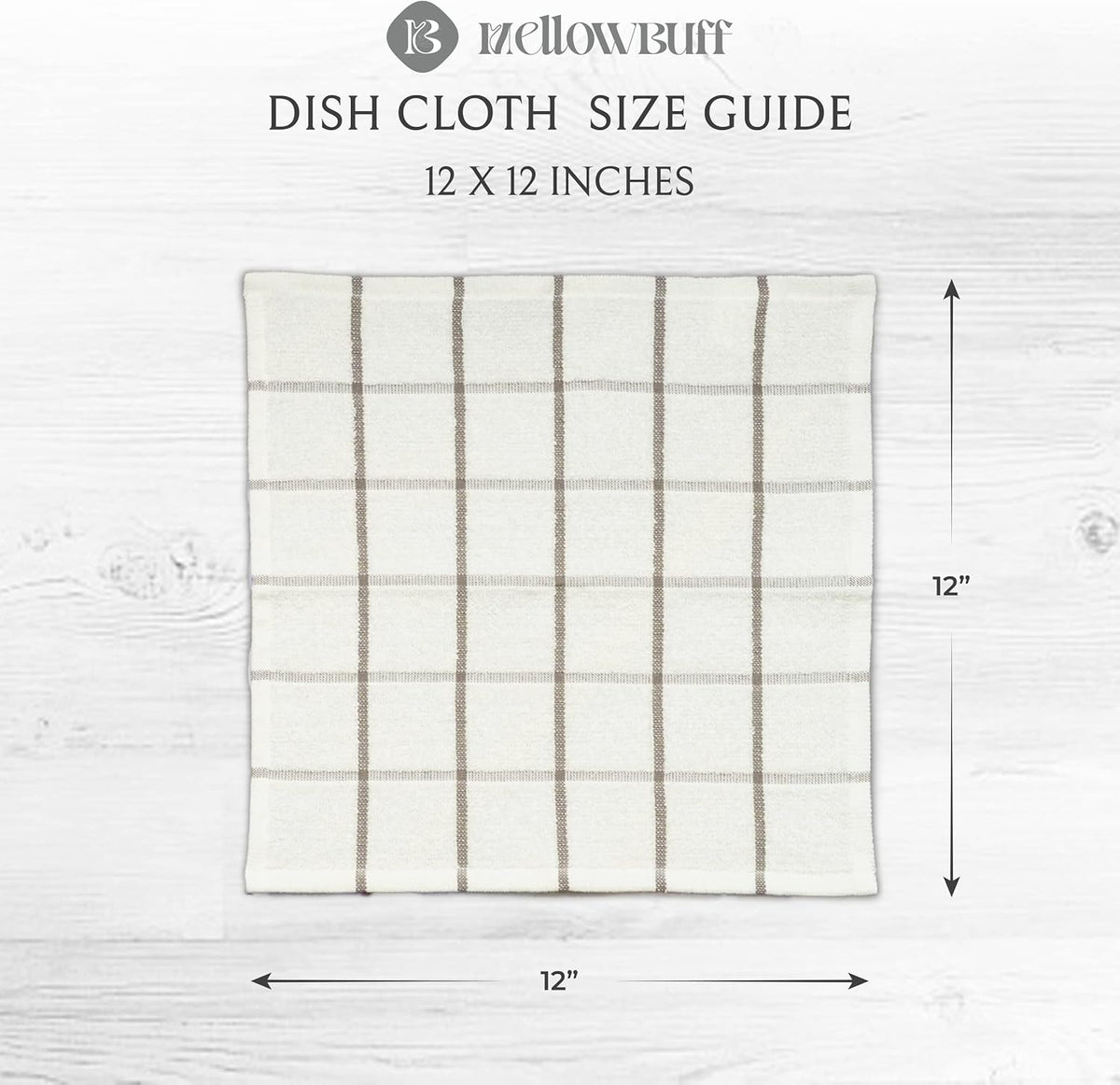 100% Cotton Terry Dish Cloth & Dish Towel, 6 Pack, Super Soft and Absorbent Kitchen Towels, Perfect