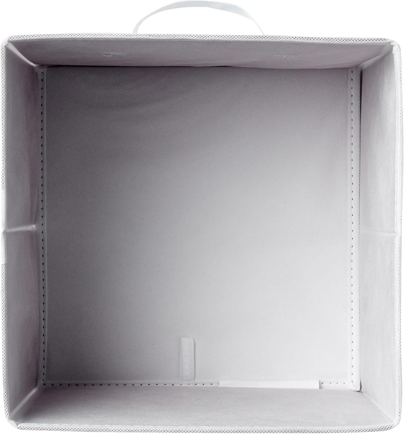 Amazon Basics Collapsible Fabric Storage Cubes Organizer with Handles, Sturdy, White