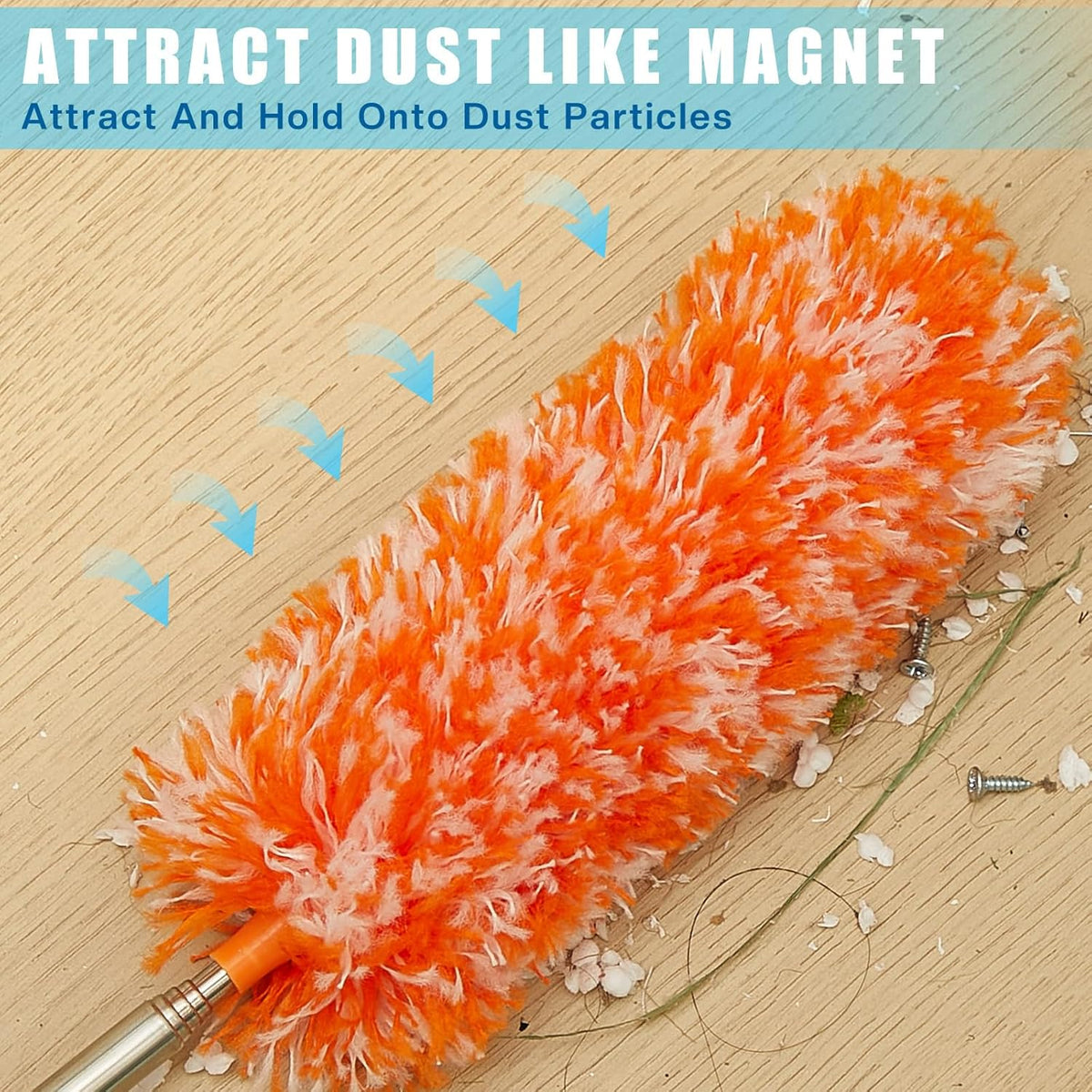 Tanlade 8 Pcs Microfiber Feather Duster for Cleaning 13-31 Inch Extendable Cobweb Dusters Ceiling