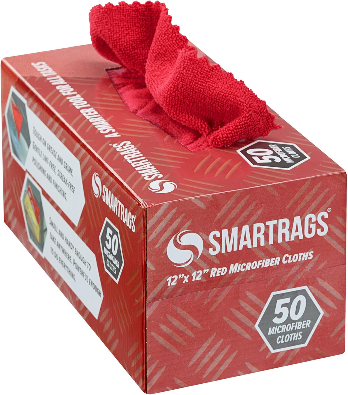 Arkwright Smart Rags in Box - (Pack of 50) Lint Free Microfiber Cleaning Cloth, Scratch &