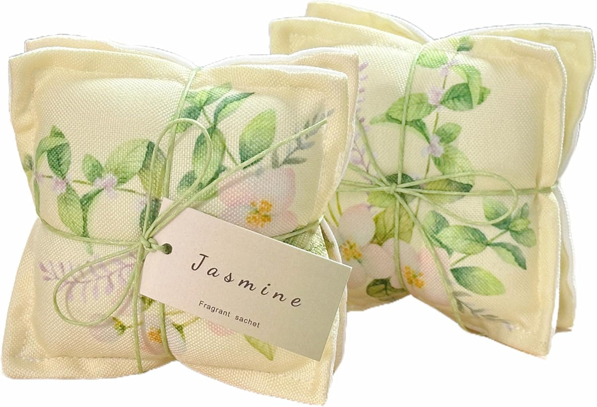 AUCUDA Mother's Day Jasmine Scented Sachet Bags for Drawers and Closets Decorations, Potpourri