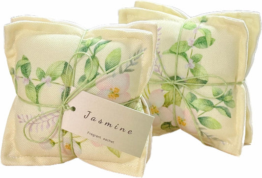 AUCUDA Mother's Day Jasmine Scented Sachet Bags for Drawers and Closets Decorations, Potpourri