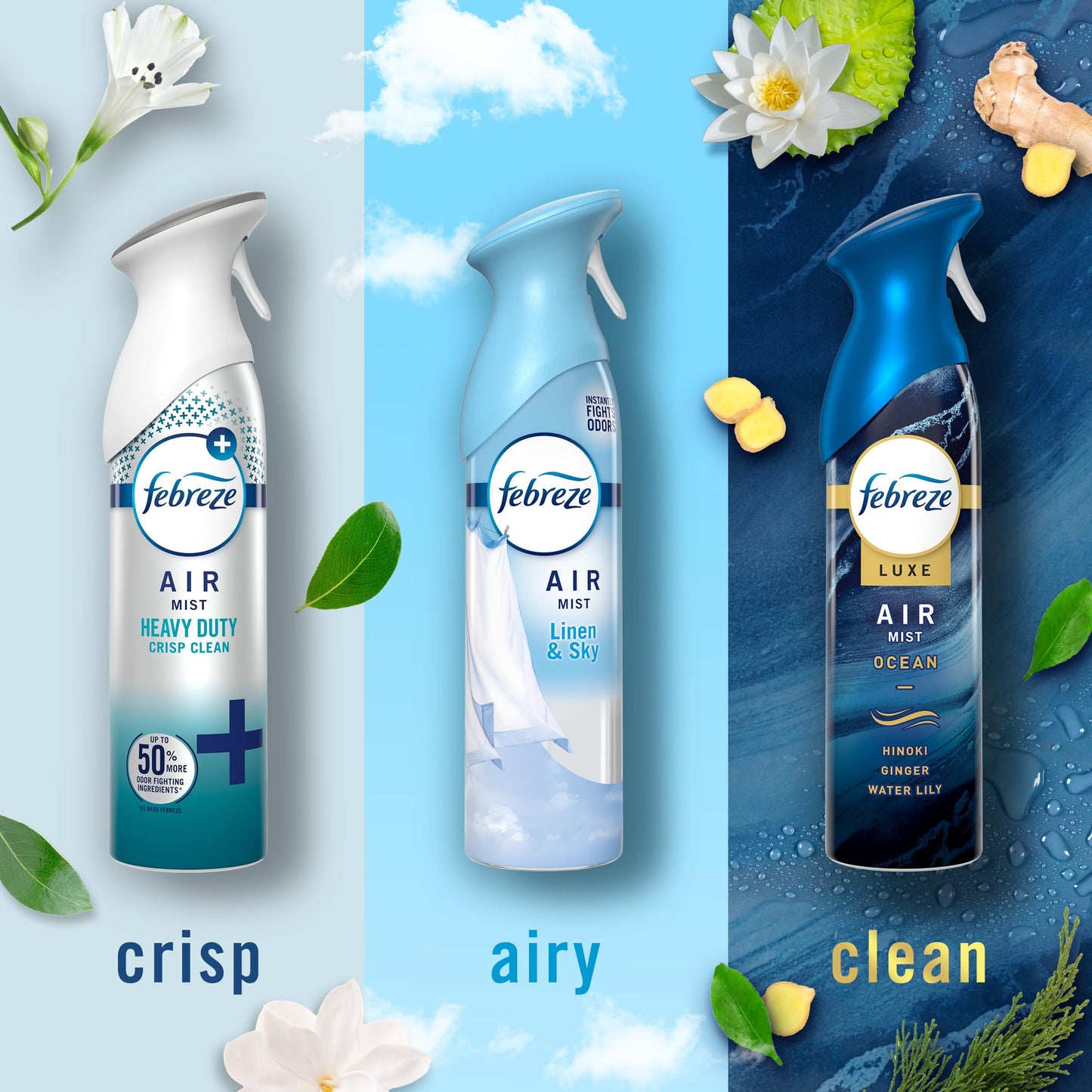 Febreze New & Improved Air Mist Scent Mix, 8.1 oz bottle, 3 Count – view 4