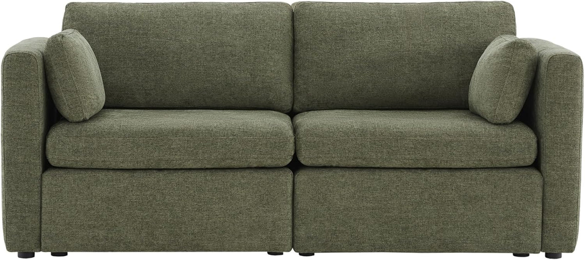 CHITA Small Modular Sectional Fabric Sofa Set, Extra Comfty Loveseat Cloud Couch, FSC Certified