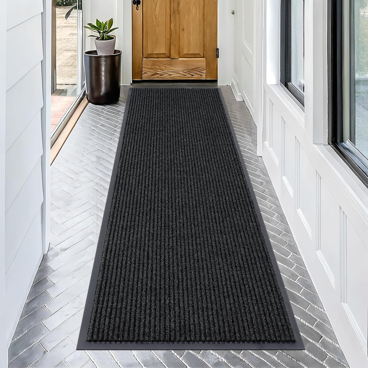 OLANLY Front Door Mat Indoor Outdoor Entrance, Waterproof Heavy Duty Doormat, Fade Resistant, Low