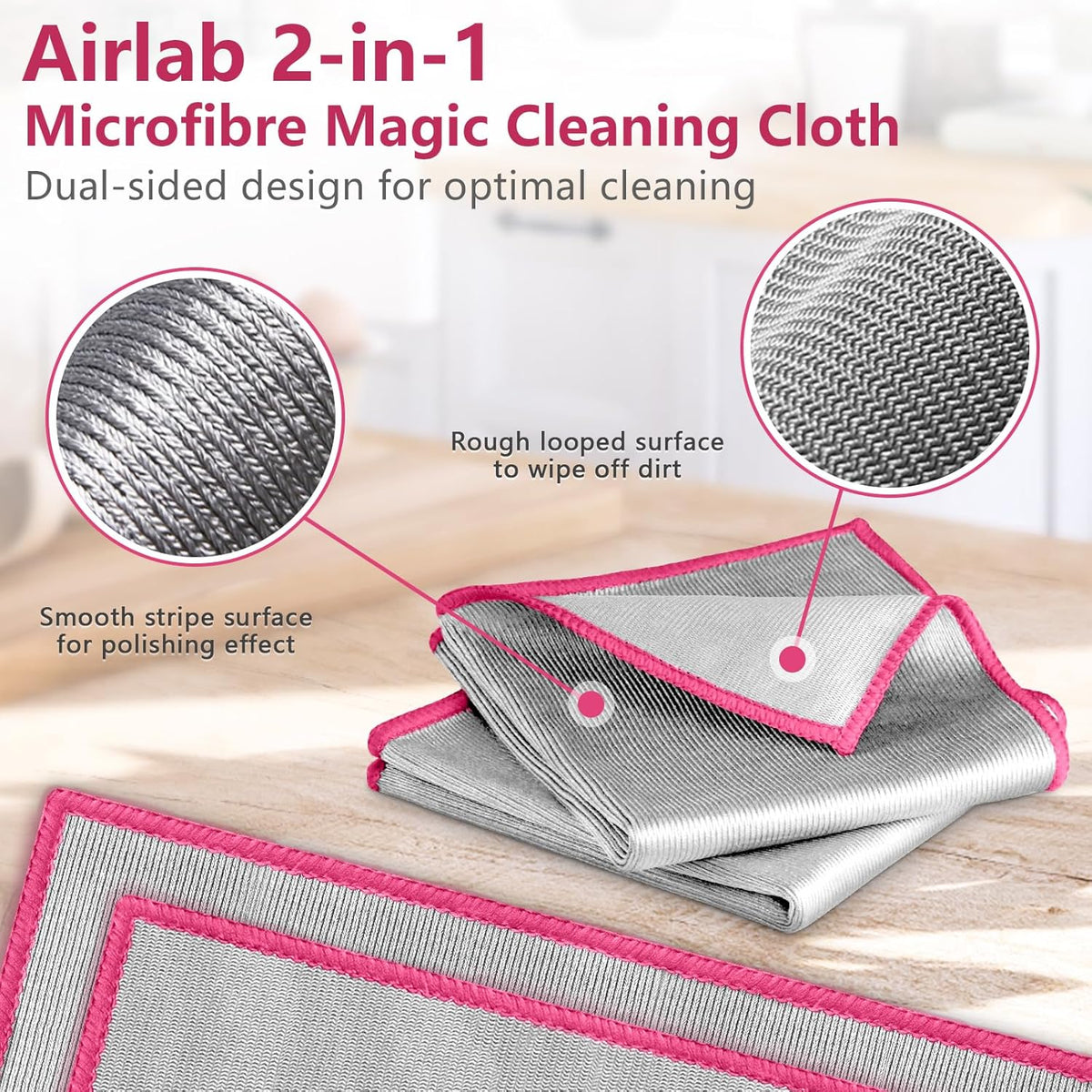 Glass Polishing Cloth Streak Free Miracle Microfiber Cleaning Cloth Lint Free Cleaning Rags for