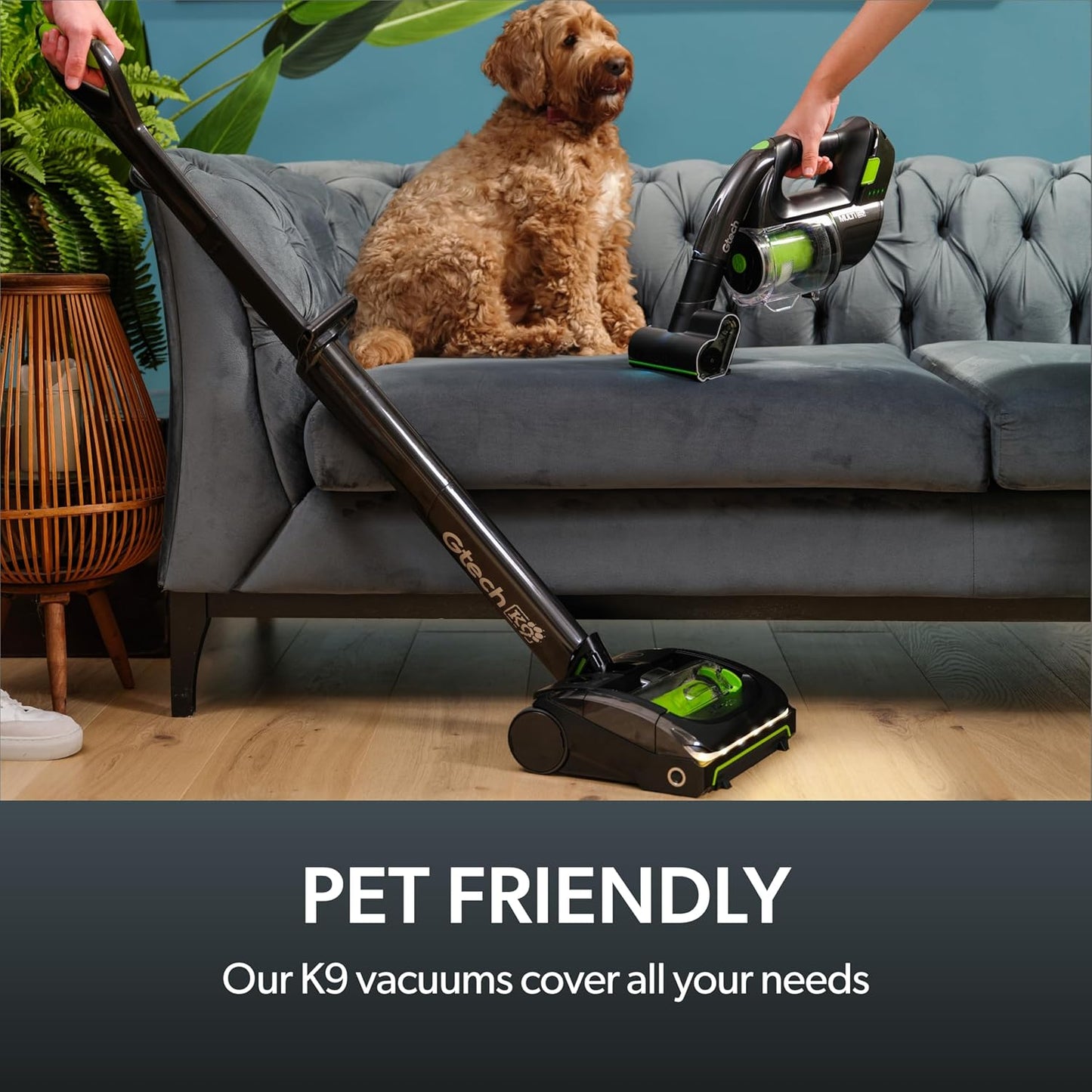 Gtech AirRam 2 K9 and Multi MK2 K9 Cordless Vacuum Cleaner Bundle - Includes The AirRam Upright and