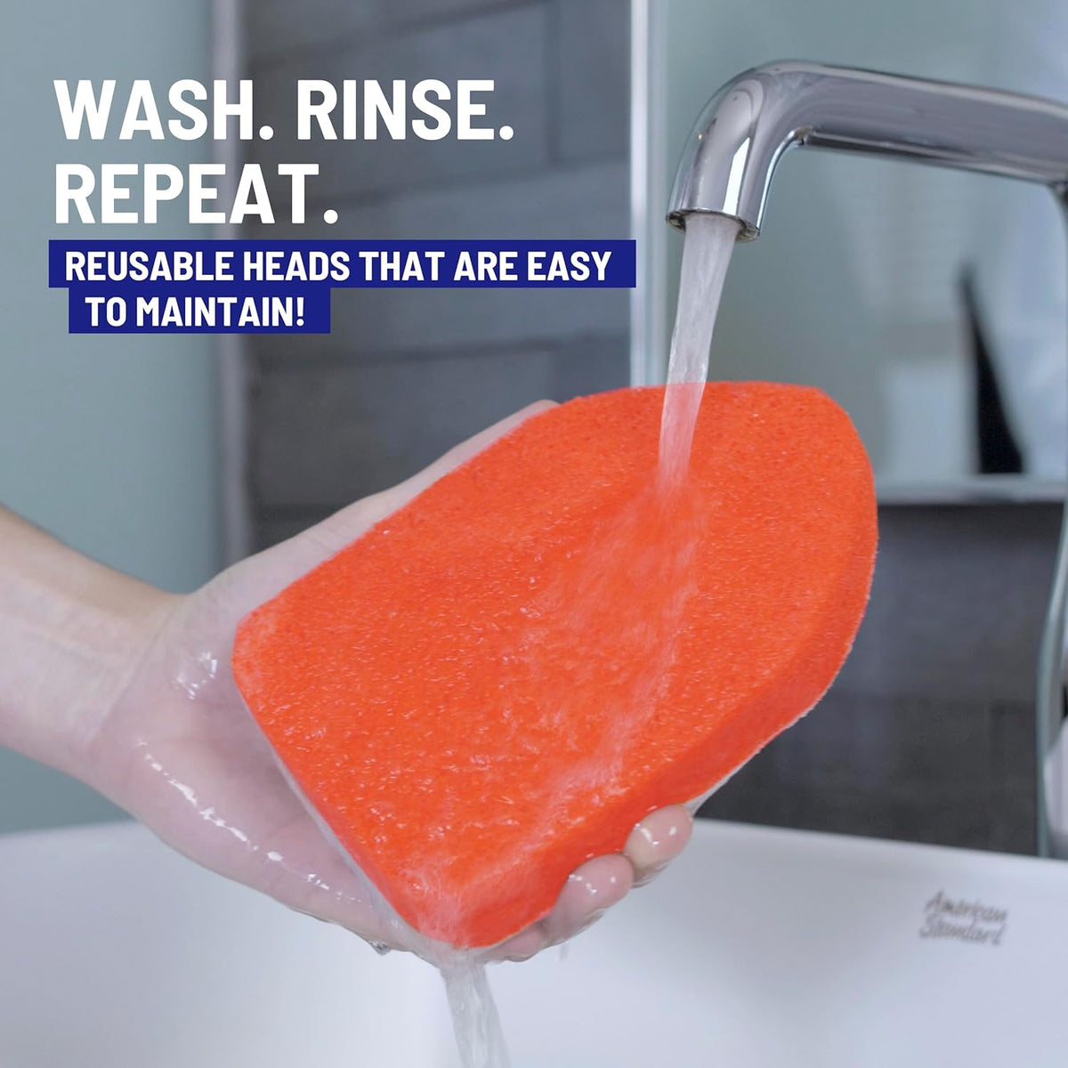 Replacement Scrubber Refill for Moku Home Extendable Tub Tile Shower Brush for Cleaning Non-Scratch