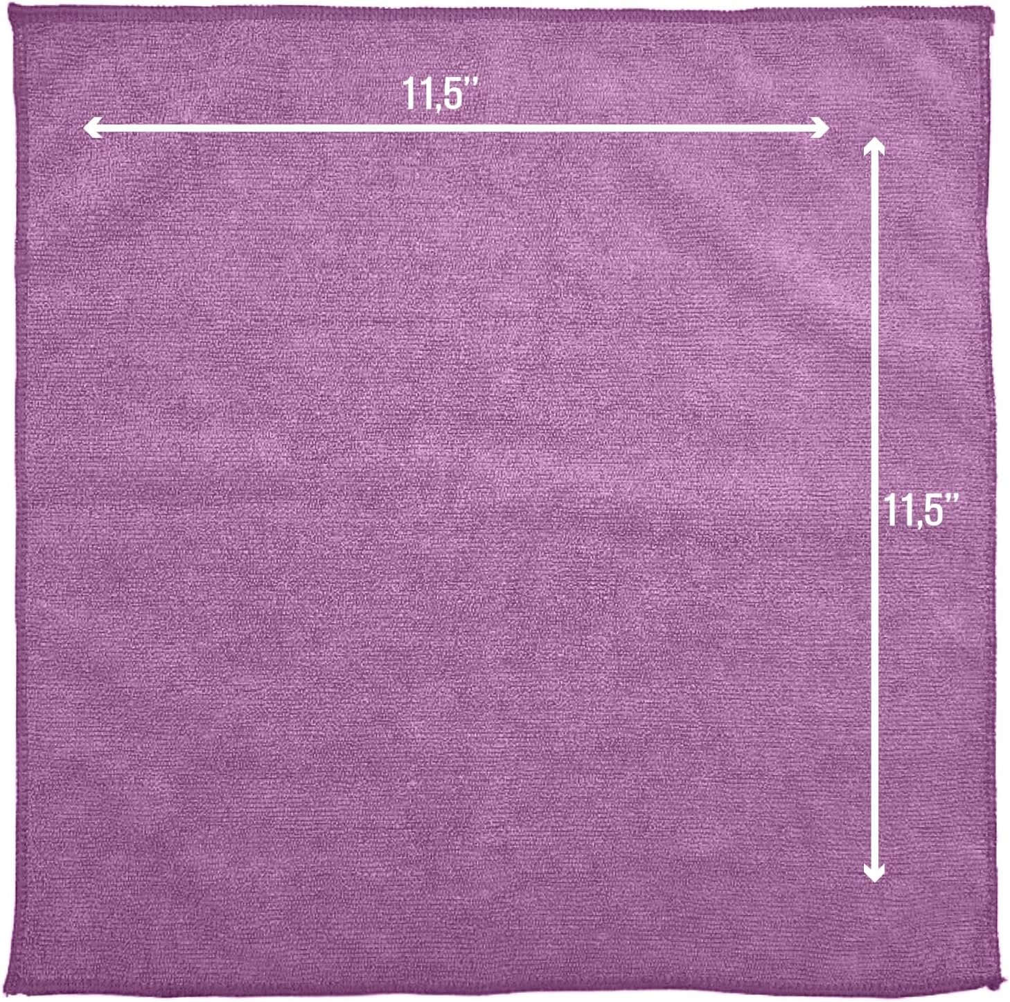 GREEN LIFESTYLE Chamois Cloth, Microfiber Cleaning Cloth 12 Pack, Borderless Towels Cleaning, Car