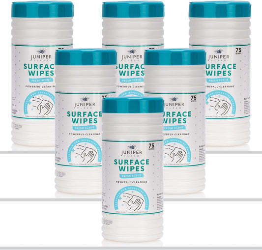 6 Pack Surface Cleaning Wipes Bleach Free, All-Purpose Cleaner for Bathroom, Kitchen, Office, 450