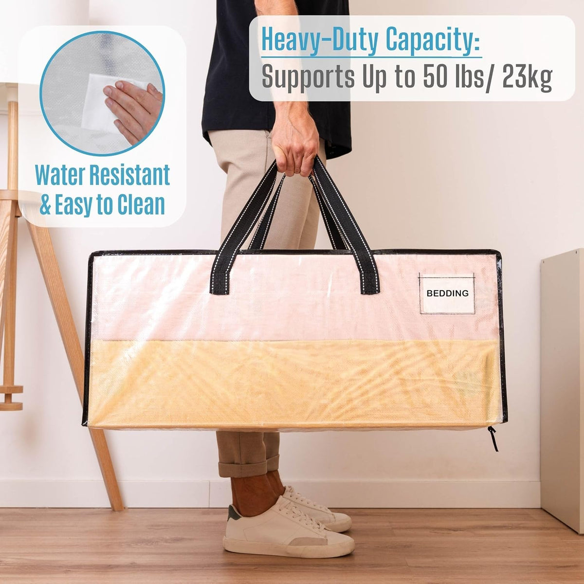 VENO 8 Pack Moving Bags Extra Large Storage Bags for College Move-In, Heavy-Duty Storage Totes
