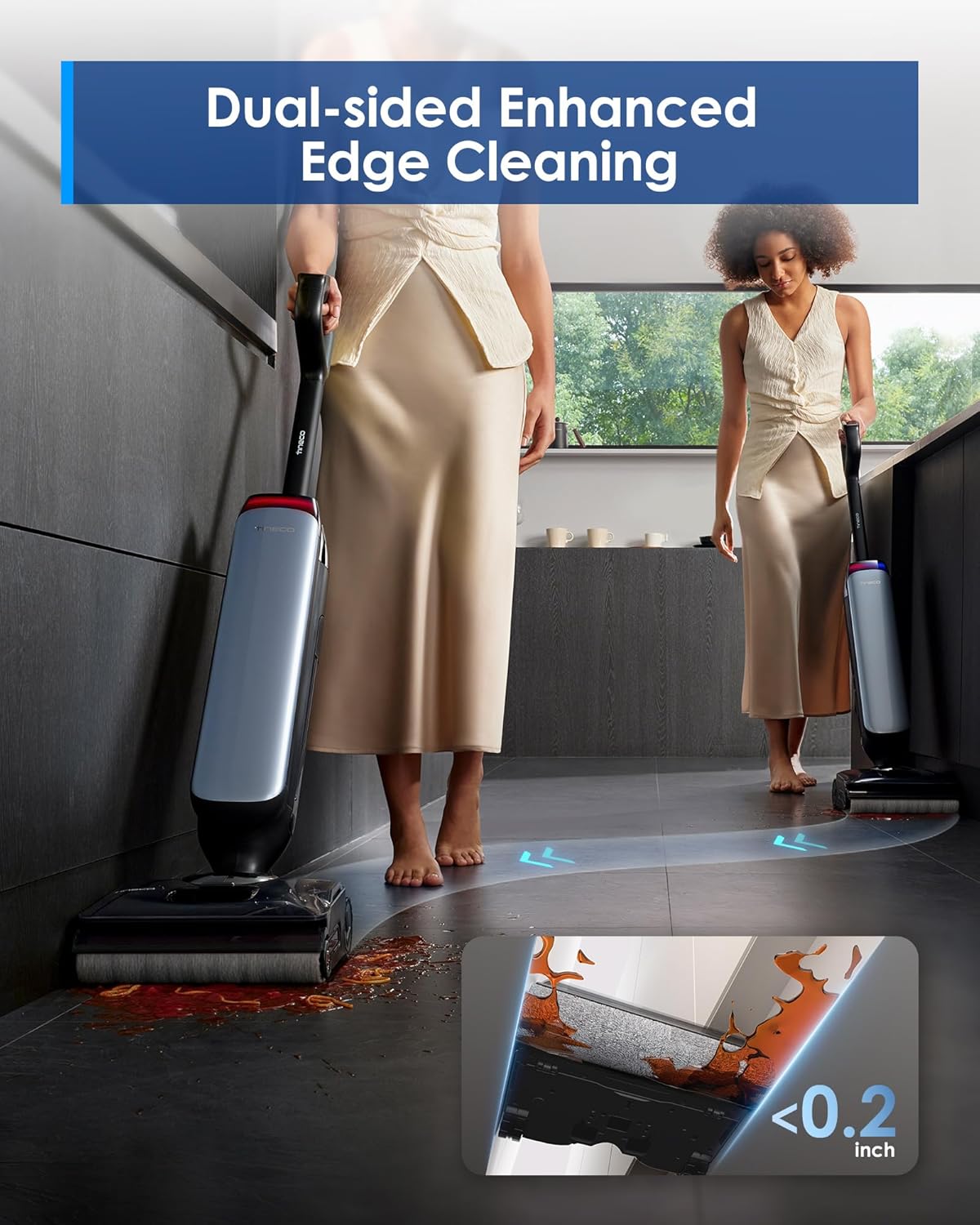 Tineco Floor One S9 Artist Pro Wet Dry Vacuum Cleaner, 22kPa Suction, 360° SmoothDrive, Anti-Tangle