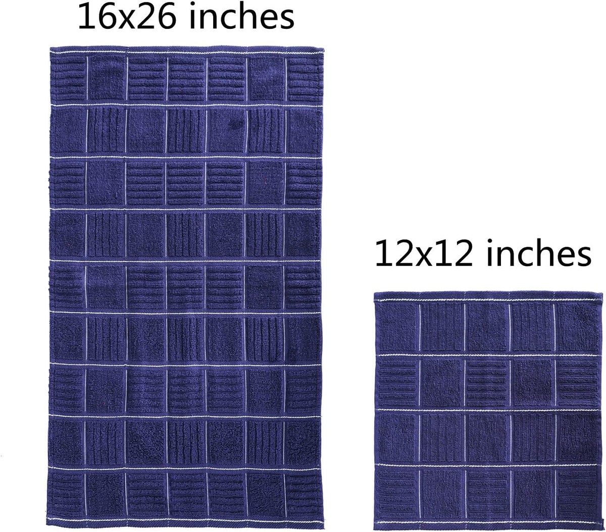 Glynniss Kitchen Towels and Dishcloths Set, Four Kitchen Dish Towels 16x26 Inches, Four Absorbent