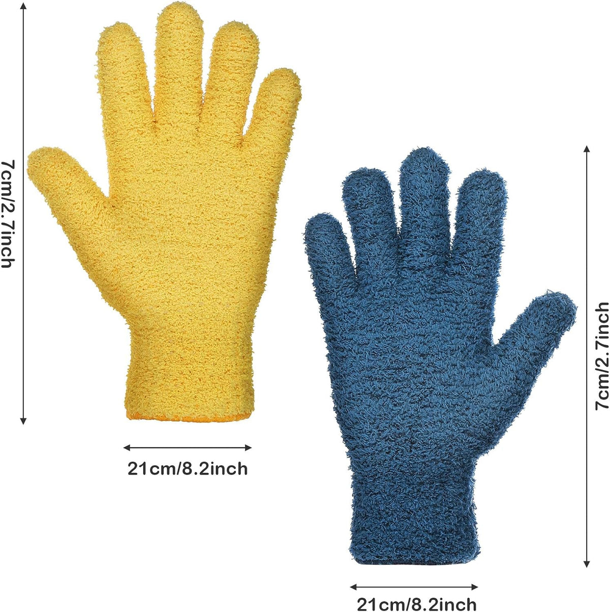 Patelai 2 Pairs Microfiber Gloves for plants Dusting Cleaning Glove Mittens House Cars Blinds