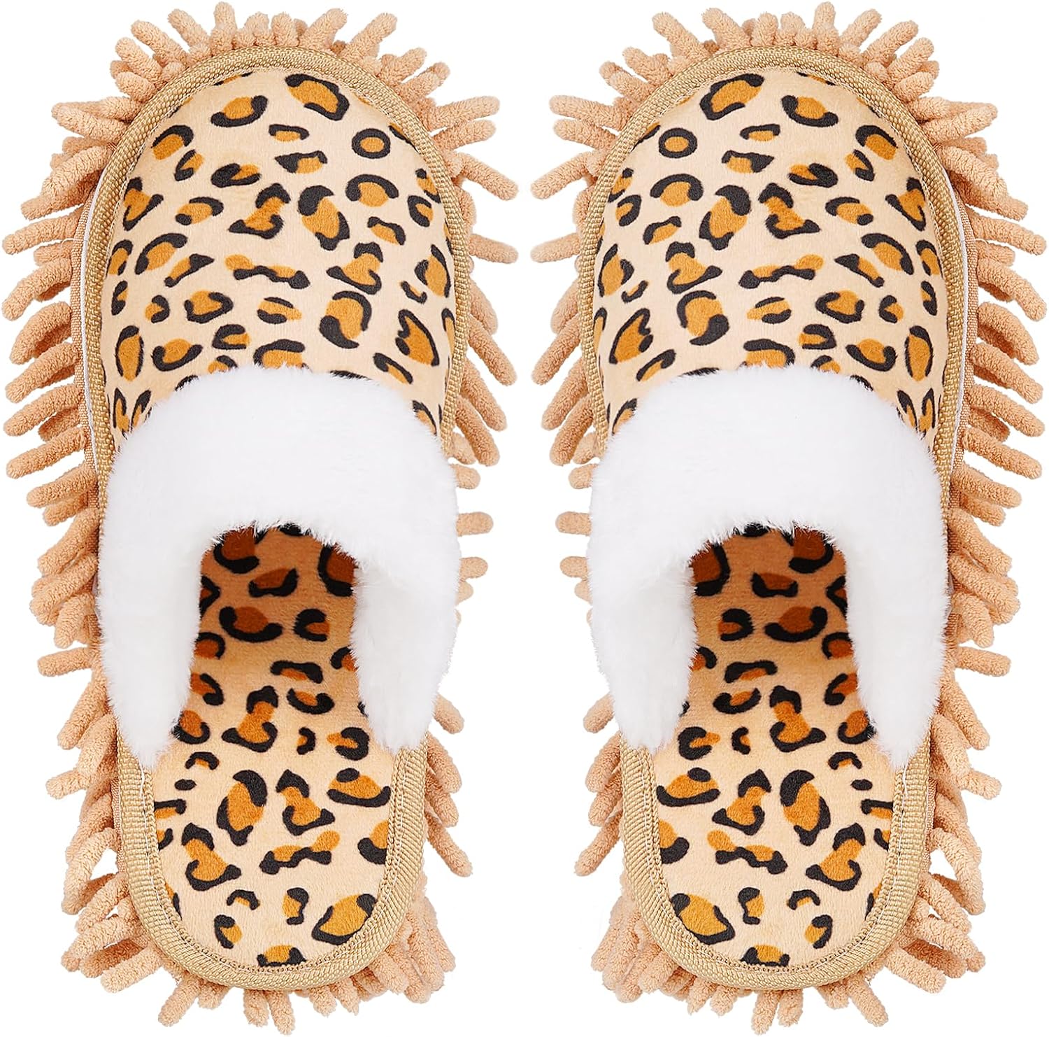 Microfiber Mop Slippers House Floor Dusting Slippers for Kitchen Office (Women 7-9/Men 5-7)