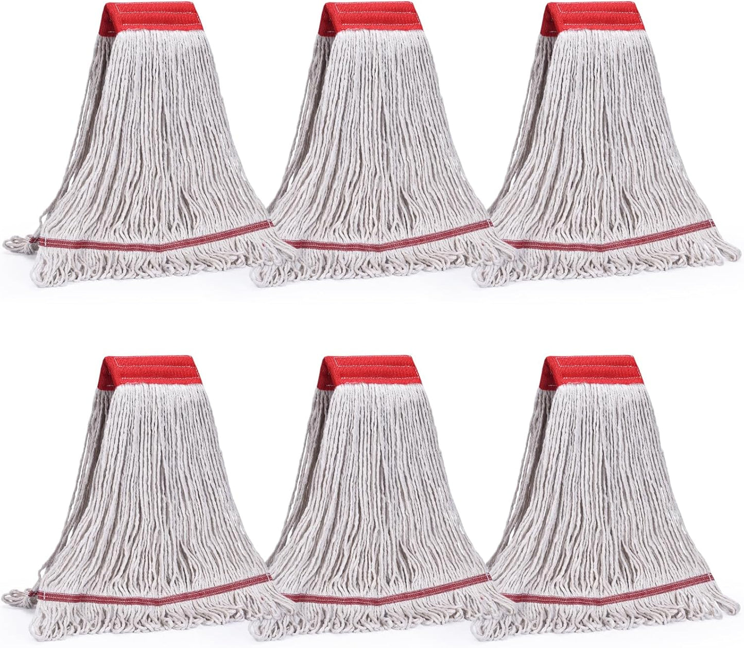 Matthew Cleaning Commercial Mop Head Replacement, 5 Inch Wide Headband, Looped End Cotton Blend