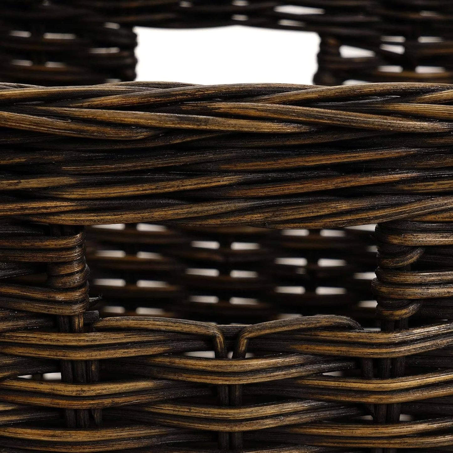 The Basket Lady Tall Rectangular Wicker Storage Basket, Large, 22.5 in L x 16 in W x 12.5 in H