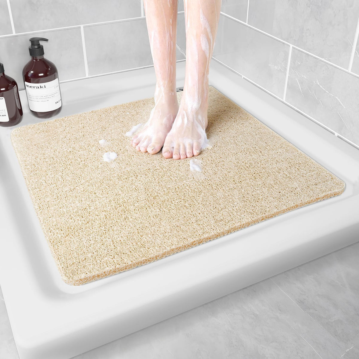 Non Slip Shower Mat, Anti Slip Bath Mat, Quick Drying Bath Tub Mats, Foot Scrubber Mat, Anti Slip