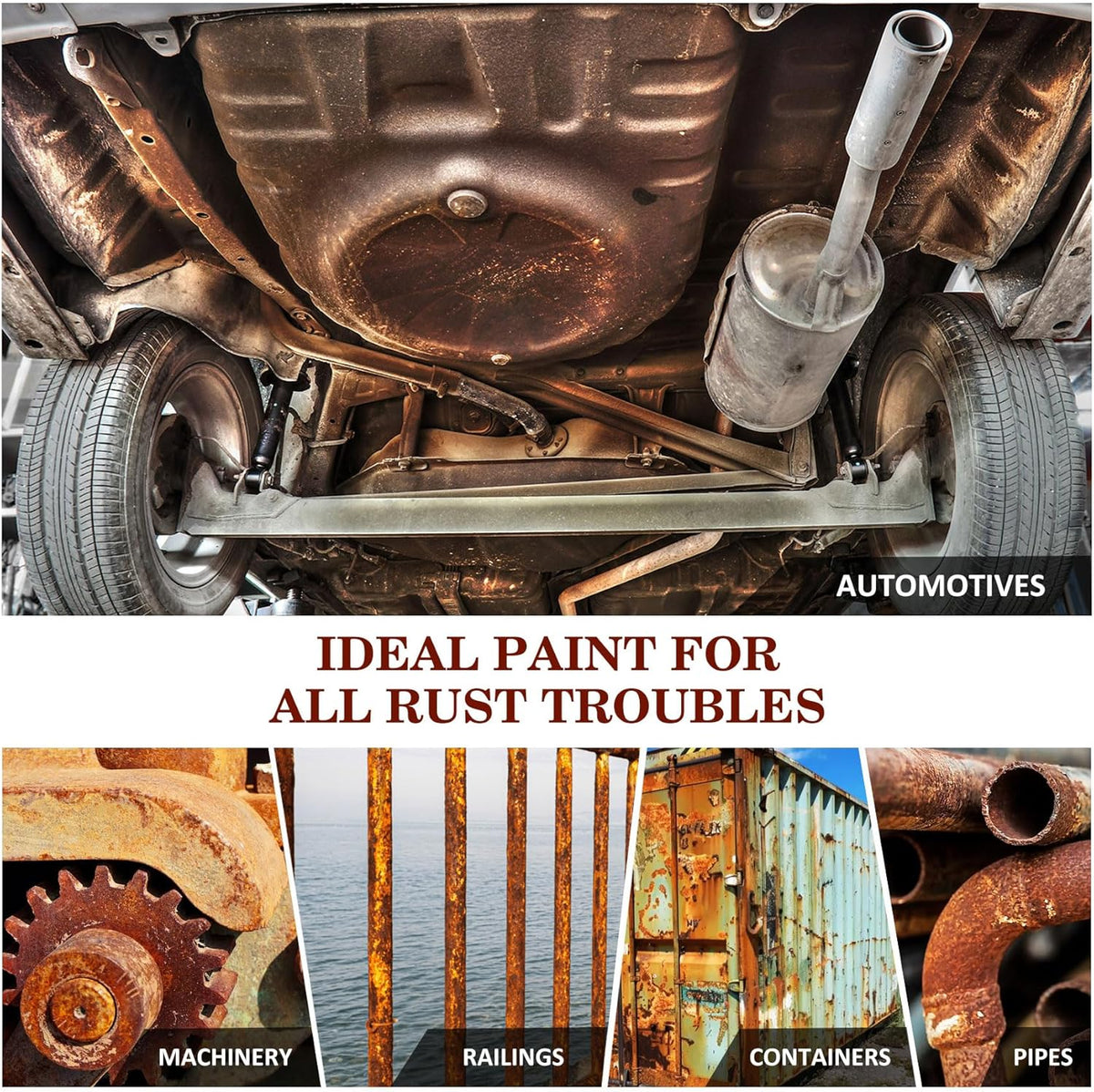 Rust Converter for Metal - Black Metal Primer and Rust Remover, Reformer ＆ Encapsulator