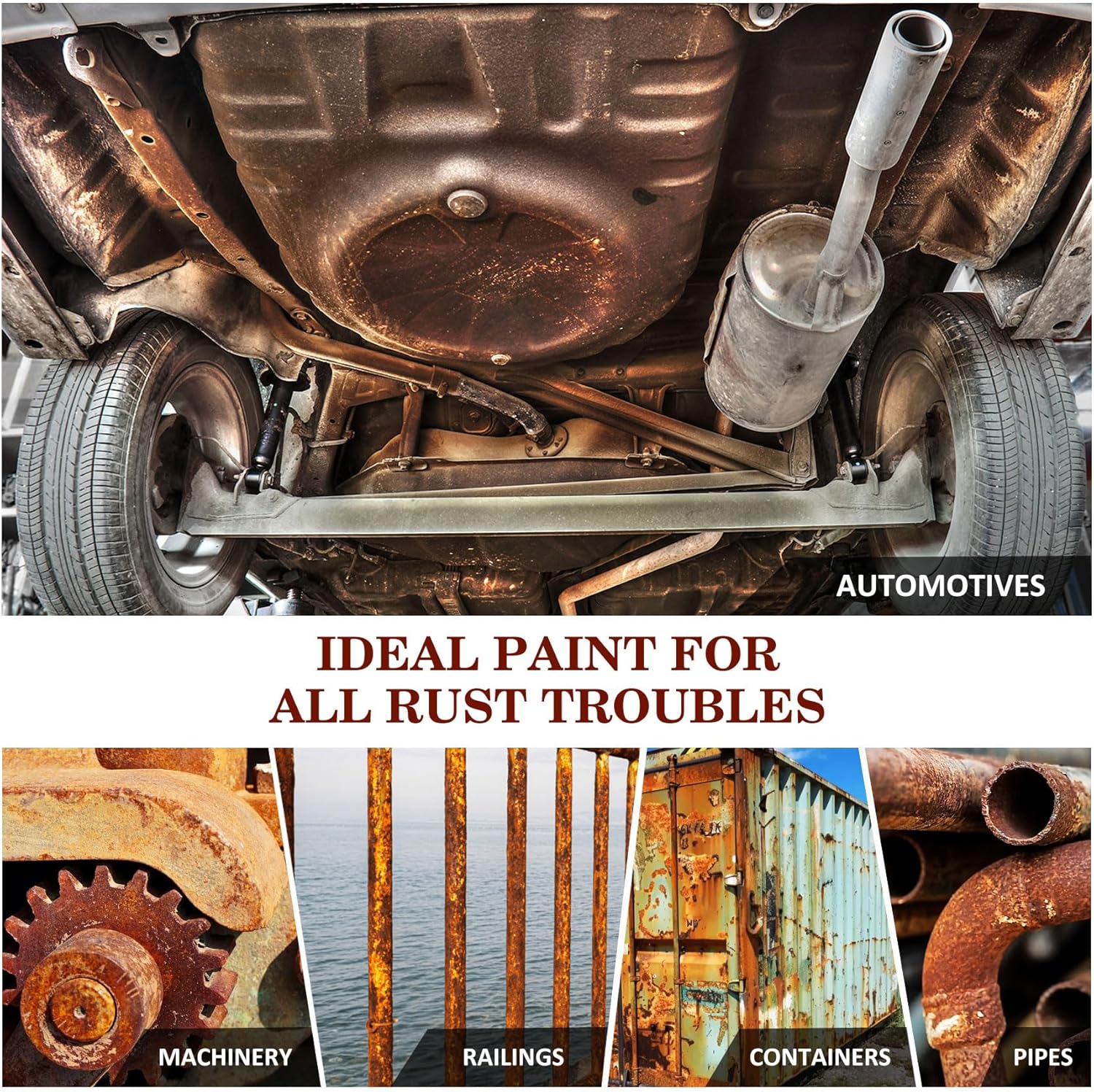Rust Converter for Metal - Black Metal Primer and Rust Remover, Reformer ＆ Encapsulator
