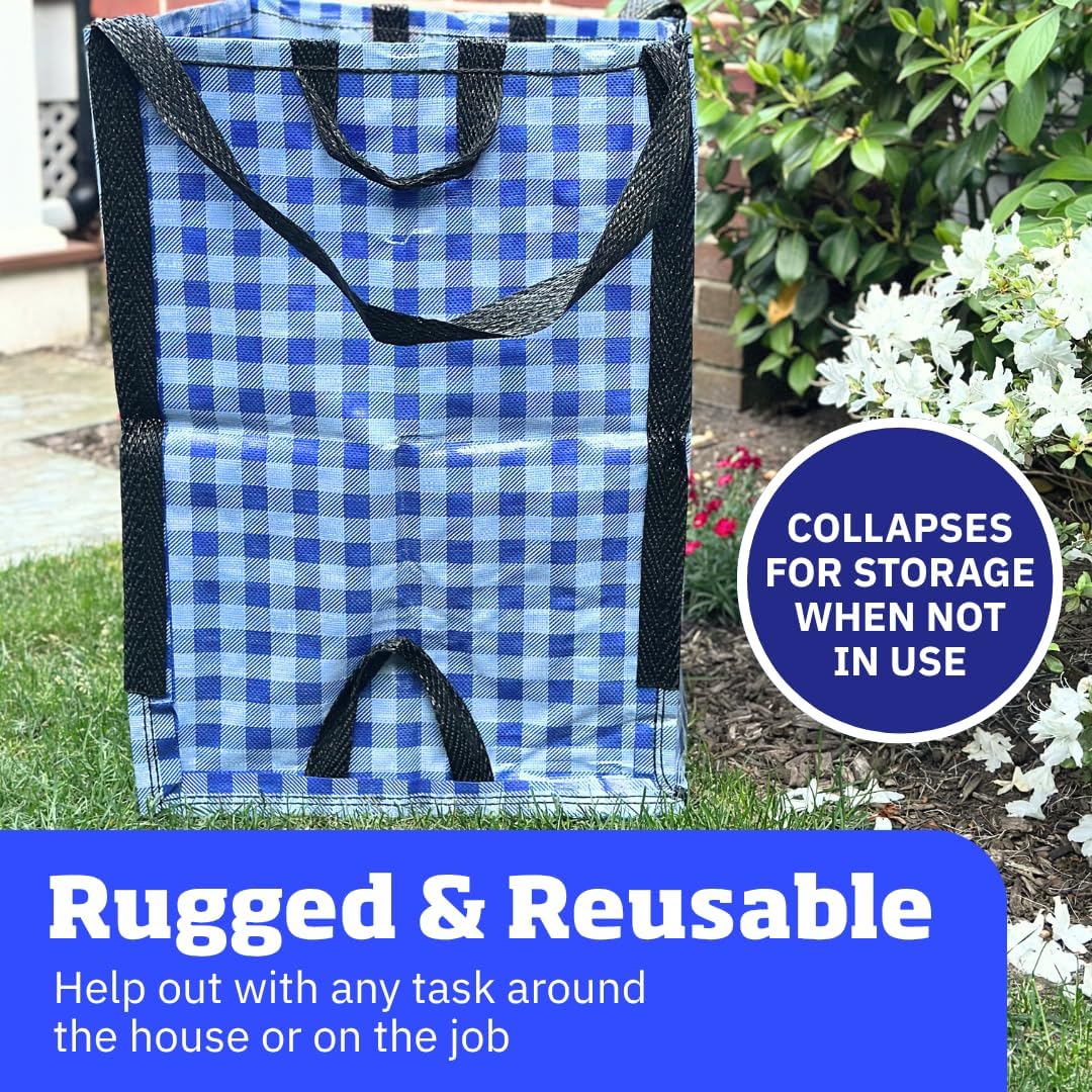 DURASACK Heavy Duty Home and Yard Bags 48-Gallon Reusable Self-Standing Lawn and Leaf Bags Garbage