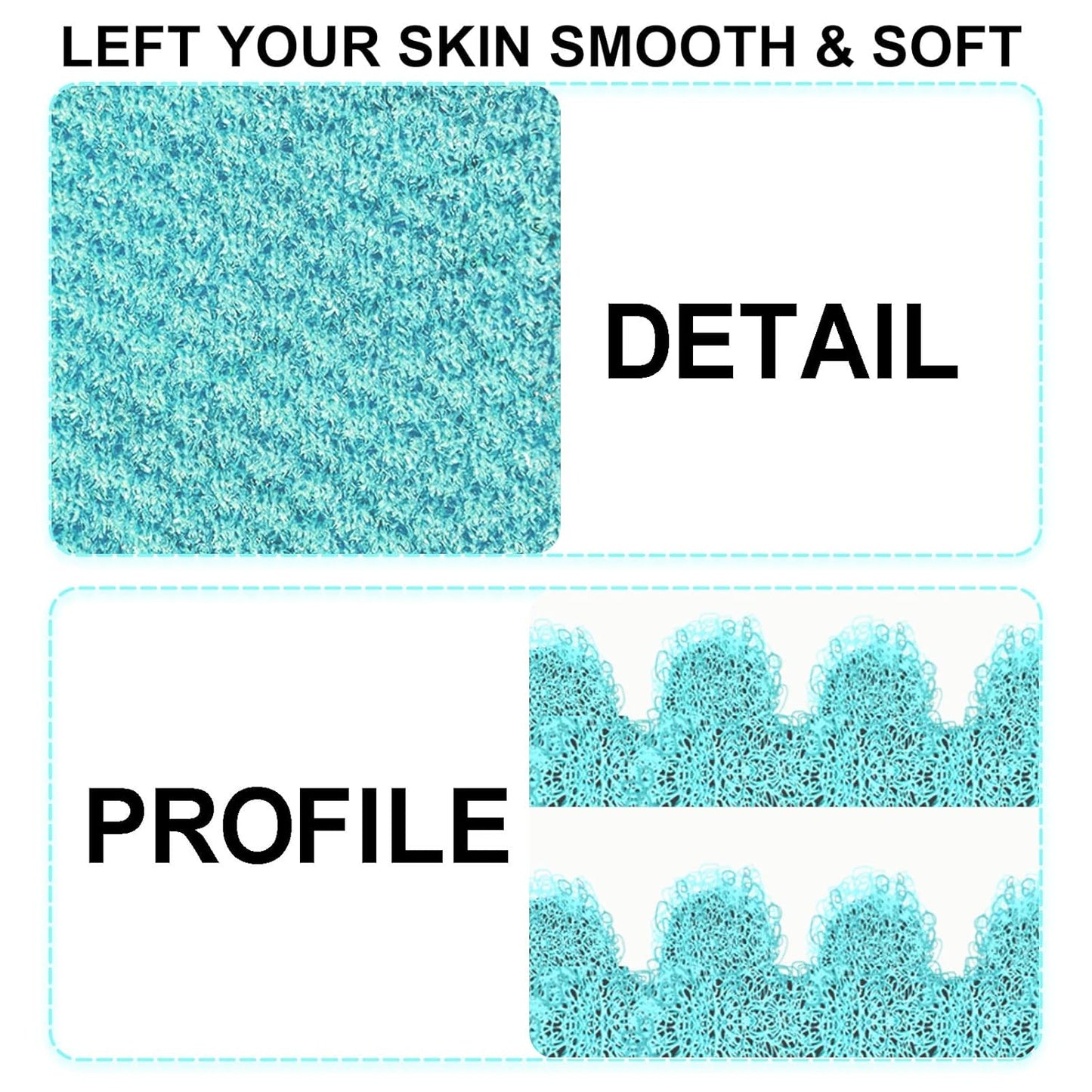 Evridwear Exfoliating Gloves for Shower, 100% Nylon Thick Soft Medium Heavy Bathing Gloves Dead