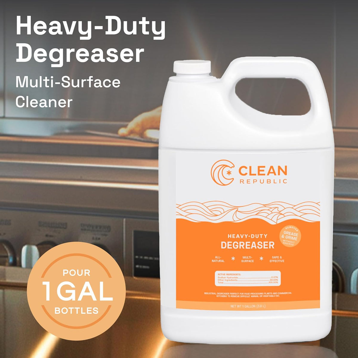 Clean Republic Heavy-Duty Degreaser, Multi-Surface Cleaner for Ovens, Stove Tops, Grills, and More