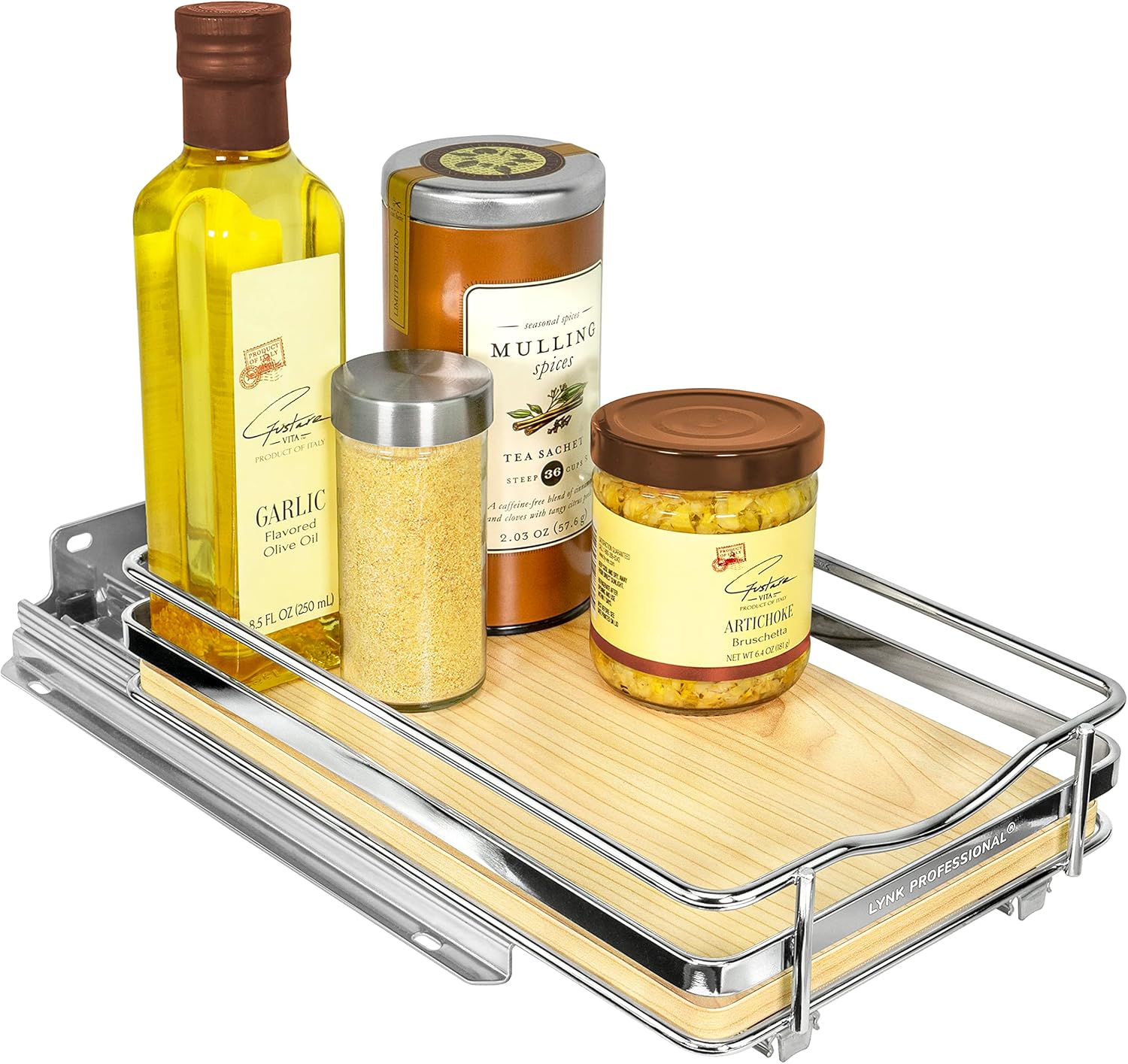 LYNK PROFESSIONAL® Élite™ Pull Out Spice Rack Organizer for Inside Kitchen Cabinets - 6-1/4 inch