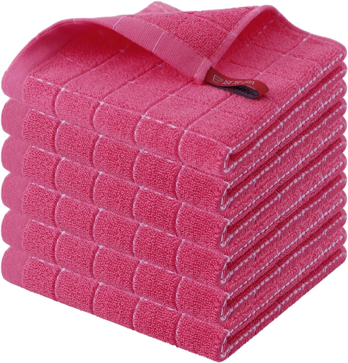 Homaxy 100% Cotton Terry Kitchen Dish Cloths, Ultra Soft and Absorbent Dish Towels for Kitchen