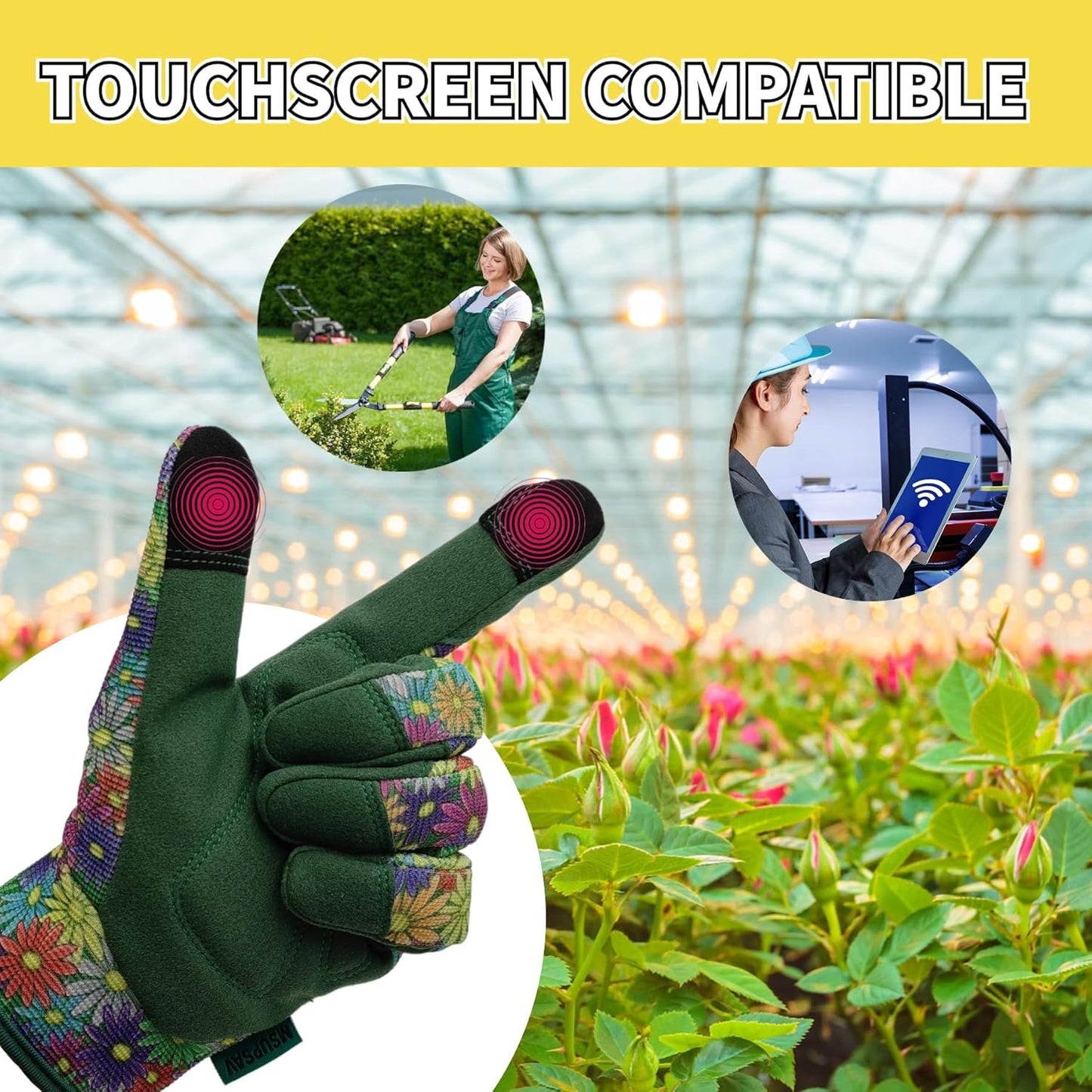 Thorn Proof&Puncture Resistant Gardening Gloves with Grip,Garden Gloves for Women, Leather Work