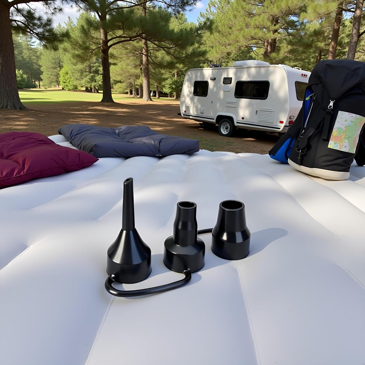 3 Sizes Black Air Pump Replacement Nozzles, Inflatable Pump Nozzles Head, Plastic Pump,Air Pump