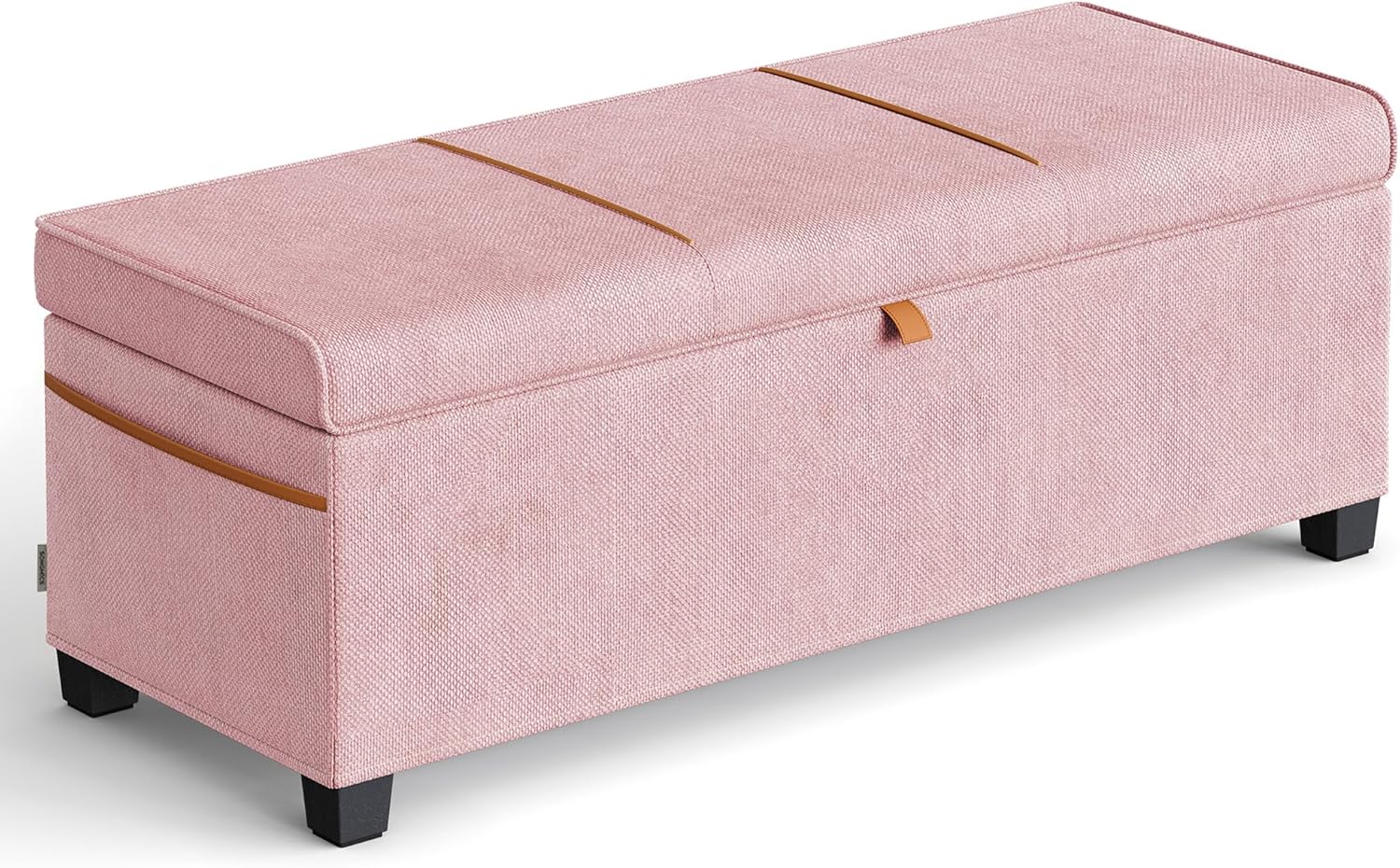 SONGMICS Storage Ottoman Bench, Storage Chest, 15.7 x 43.3 x 15.7 Inches, End of Bed Bench, 27 Gal.