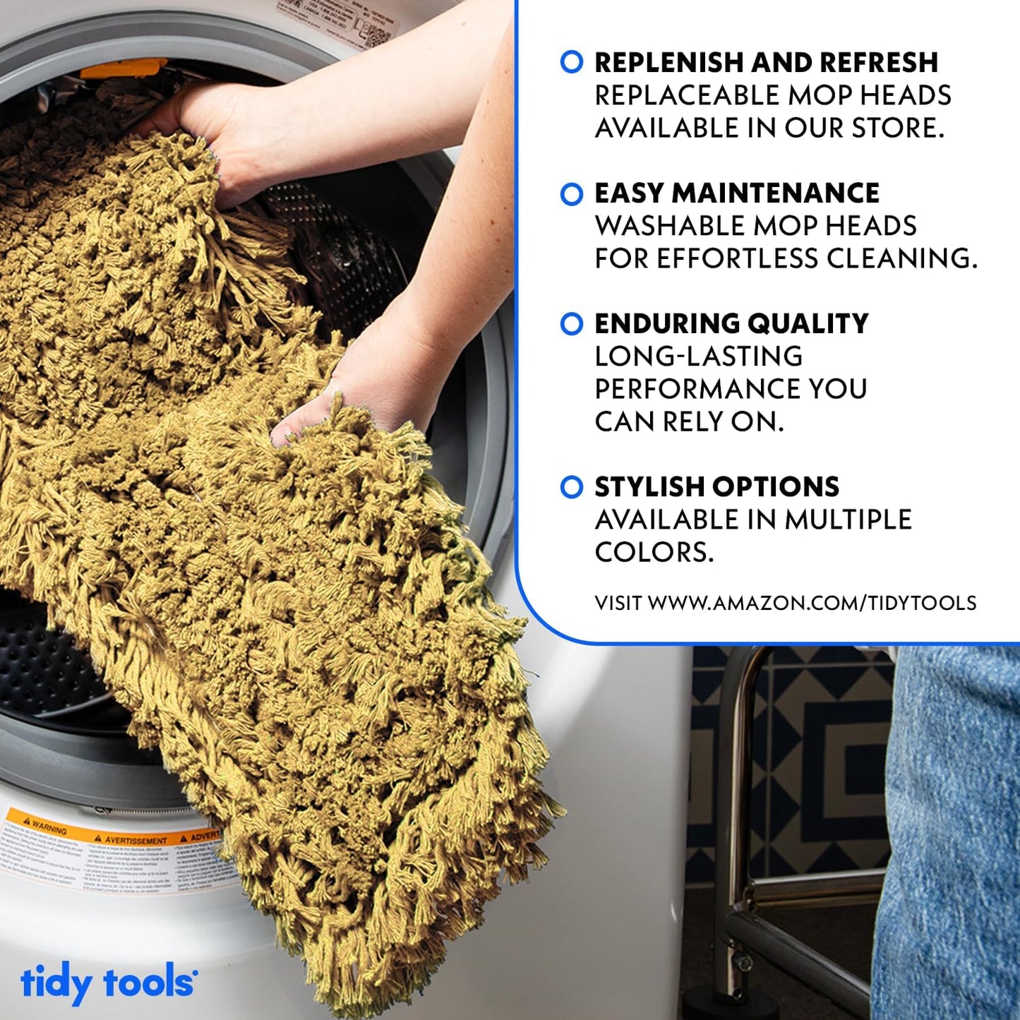 24 Inch Yellow Commercial Dust Mop & Floor Sweeper with Extendable Handle – Mop for Hardwood, Tile