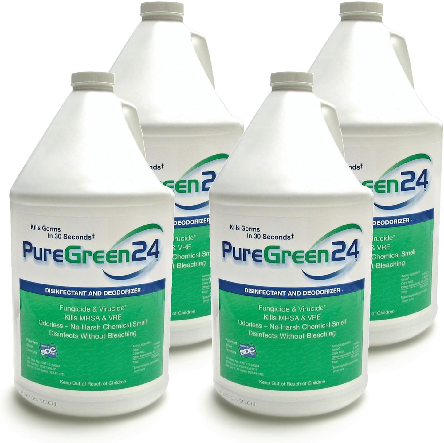 PureGreen24 Safe & Effective Disinfectant. Kills Deadly Germs including RSV COVID-19 Norovirus MRSA