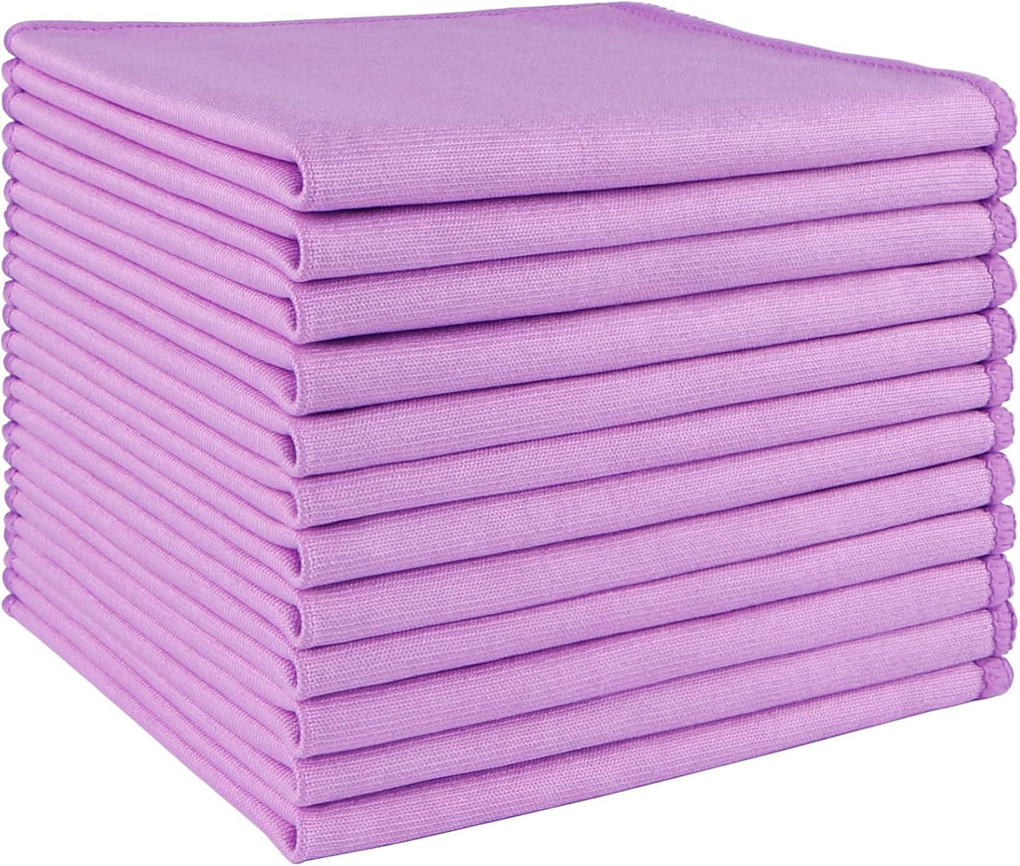 HOMEXCEL Microfiber Glass Cleaning Cloth 12 PK, Lint Free Streak Free, Reusable Cleaning Cloth for