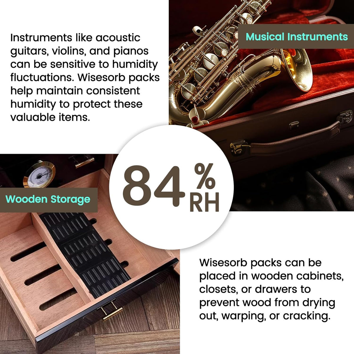 84% Two-Way Humidity Control Packs for Storing 1 lb ??Size 60 ??25 Pack ??Seasoning Packets
