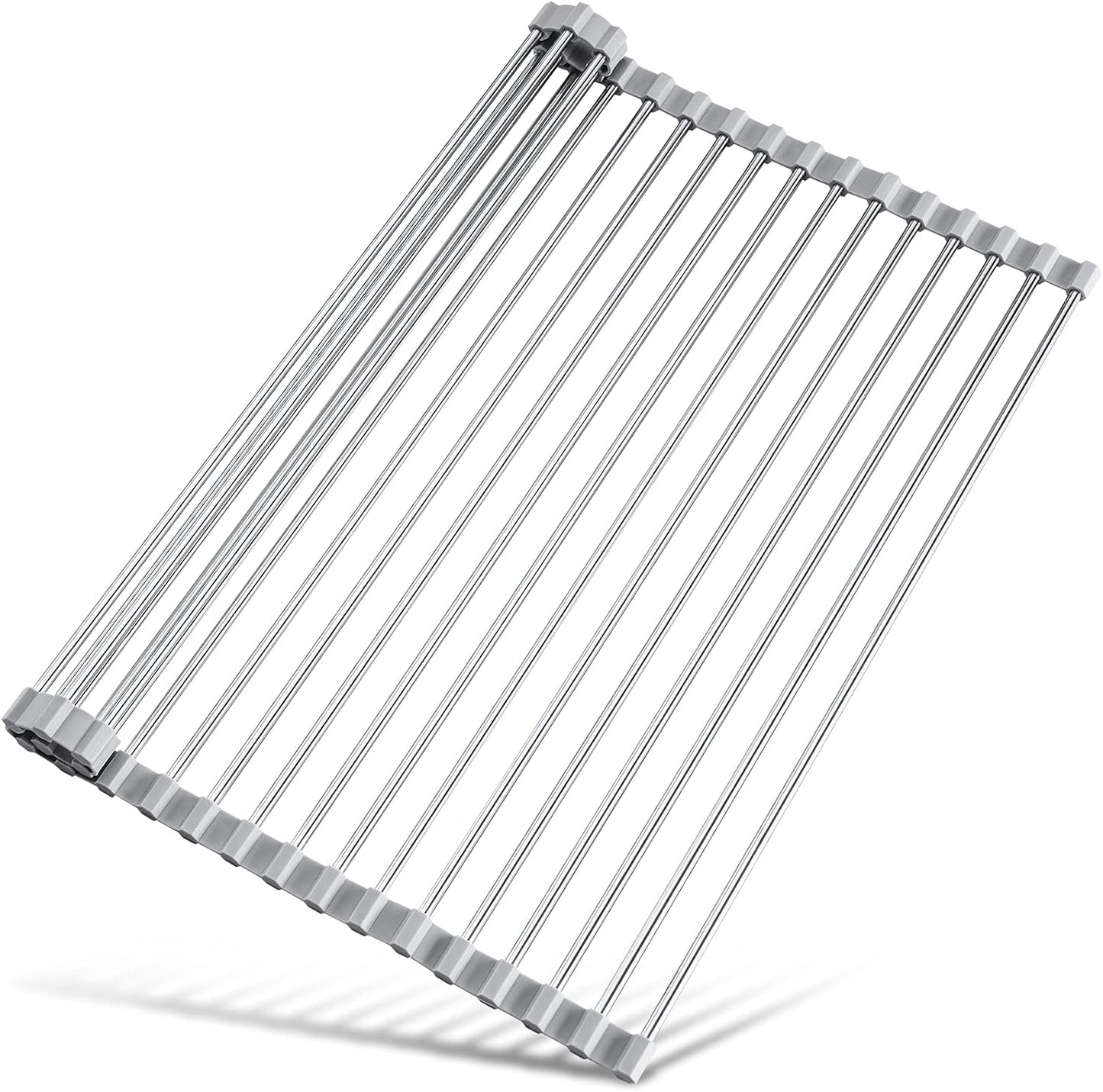 Tomorotec 21" x 15.5" Roll Up Dish Drying Rack Over Sink Drying Rack Sink Cover Kitchen Sink