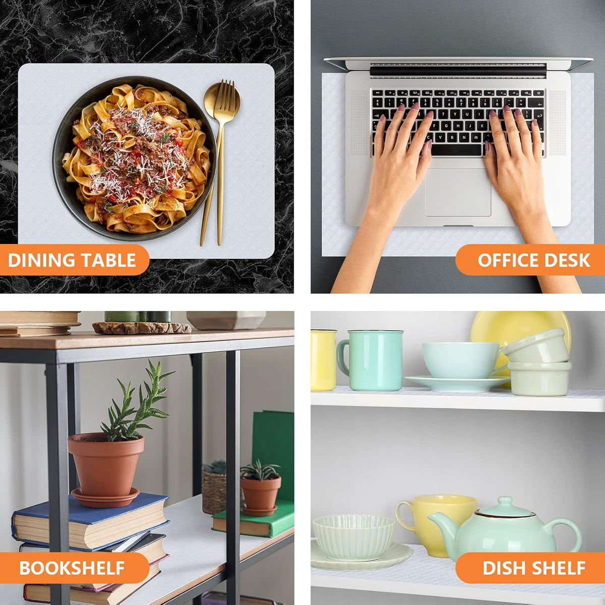 Shelf Liners for Kitchen Cabinets Refrigerator Liners Waterproof & Oil-Proof Kitchen Cupboard Liner