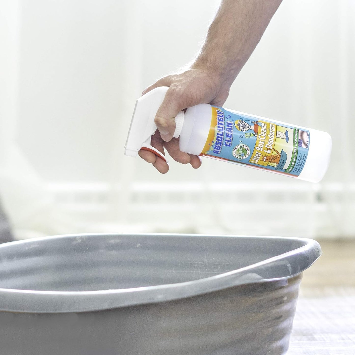 Absolutely Clean Litter Box Cleaner and Odor Eliminator, Eliminate Odors Quickly, Neutralizes Urine