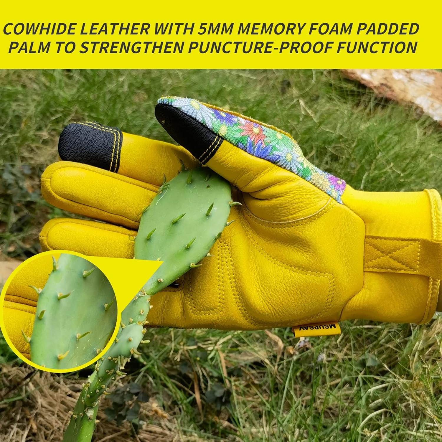 Thorn Proof&Puncture Resistant Gardening Gloves with Grip,Garden Gloves for Women, Leather Work